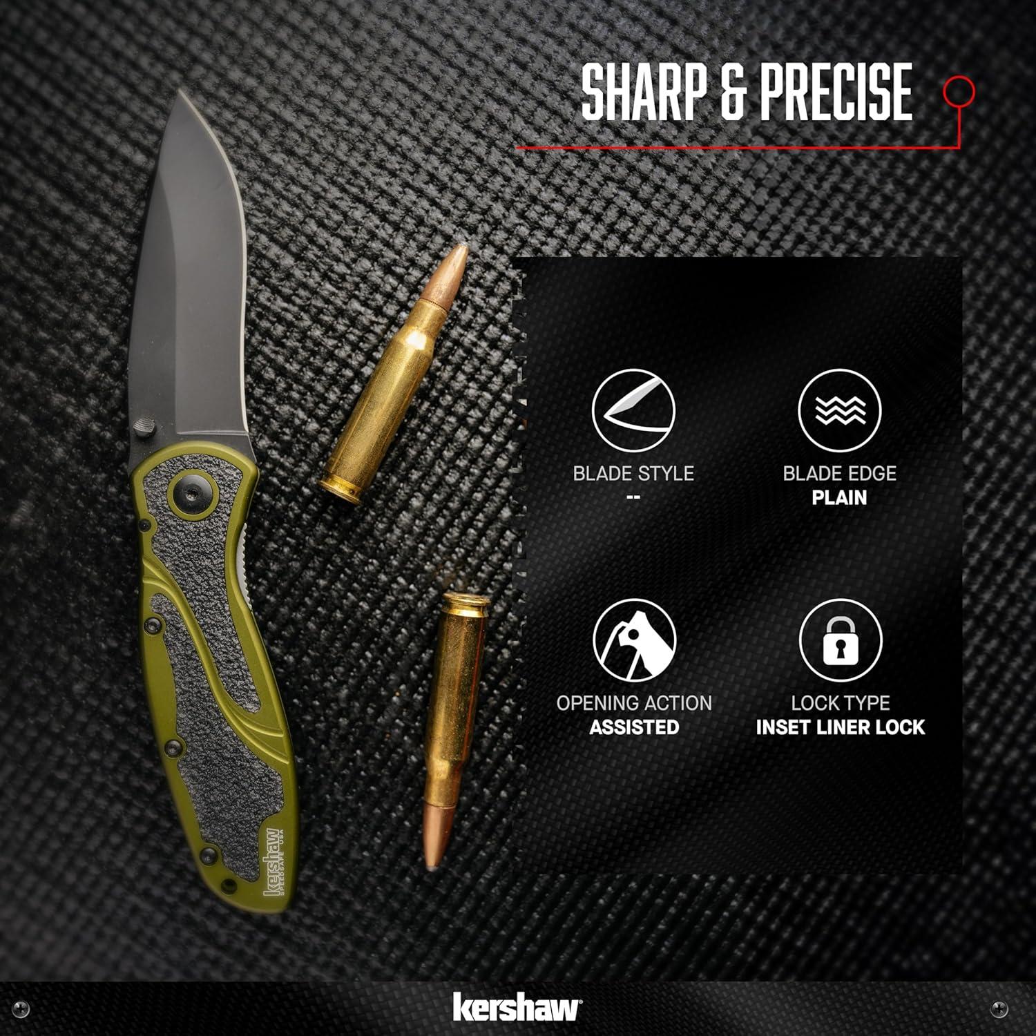 Cuchillo de bolsillo Kershaw Blur 8.64 cm acero inoxidable