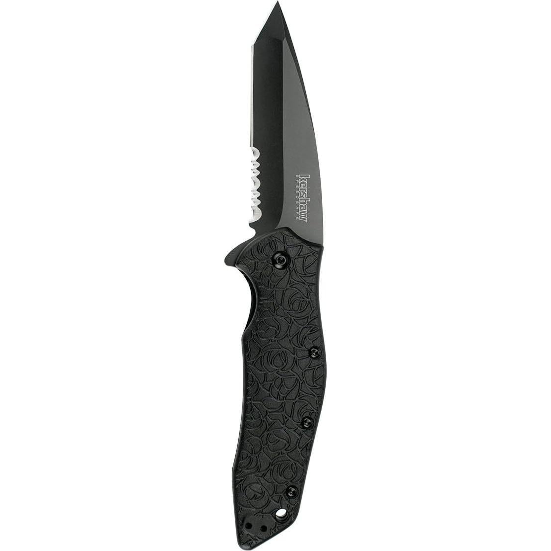 Cuchillo de bolsillo Kershaw Kuro Tanto Negro Serrado 7.87 cm