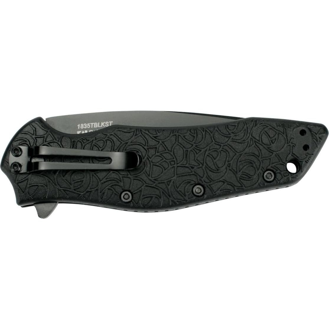 Cuchillo de bolsillo Kershaw Kuro Tanto Negro Serrado 7.87 cm