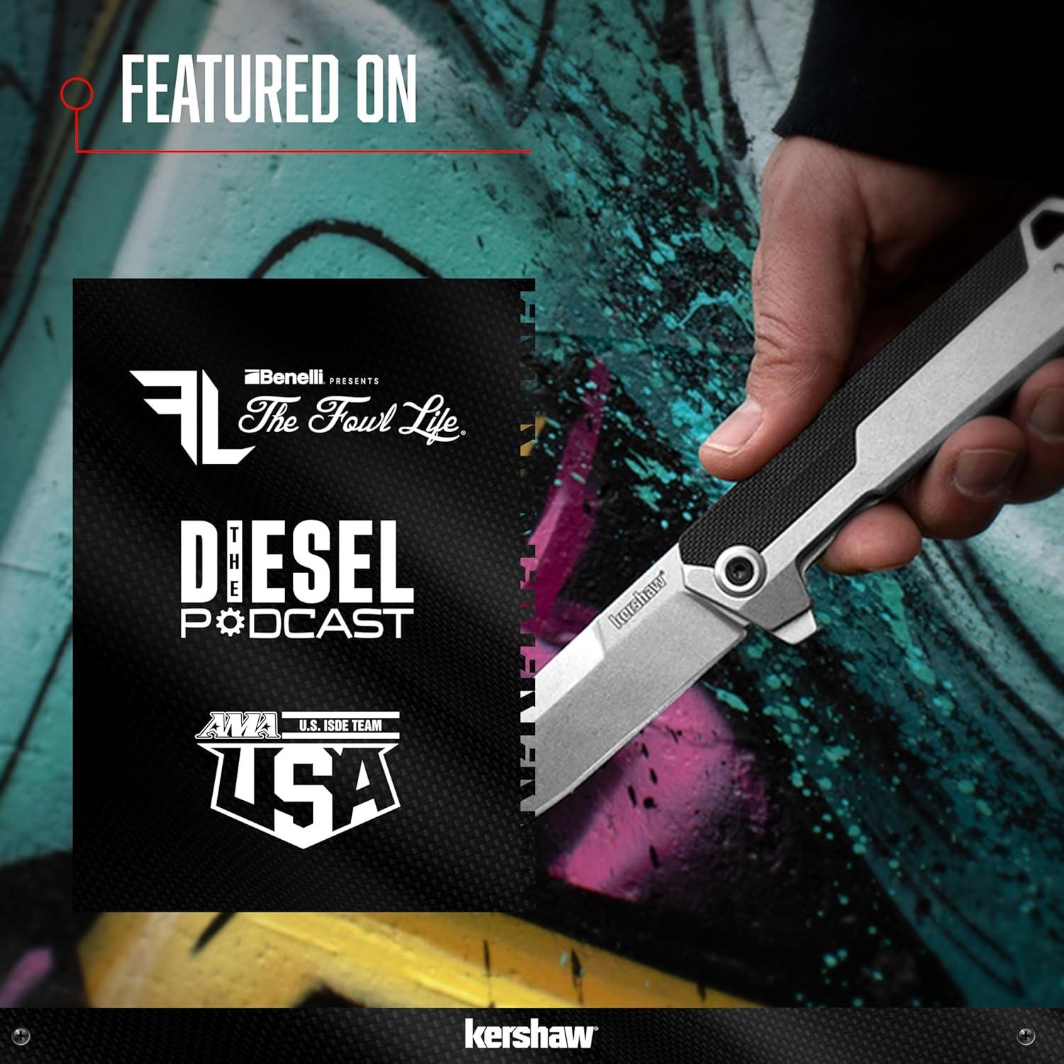 Cuchillo de bolsillo Kershaw Oblivion 8.89 cm acero inoxidable