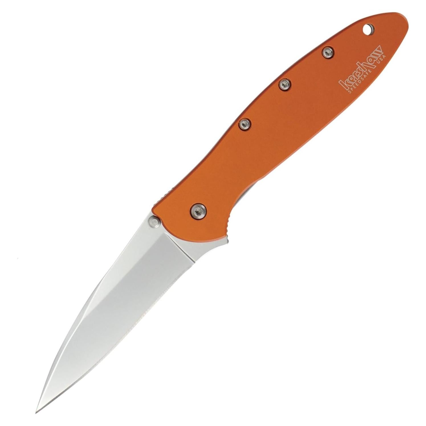 Cuchillo de Bolsillo Kershaw Leek Naranja 3" Sandvik 14C28N