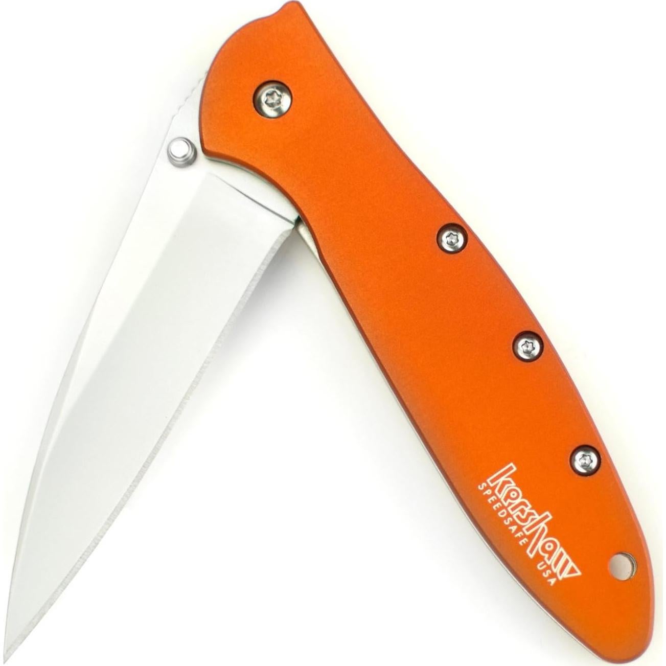 Cuchillo de Bolsillo Kershaw Leek Naranja 3" Sandvik 14C28N