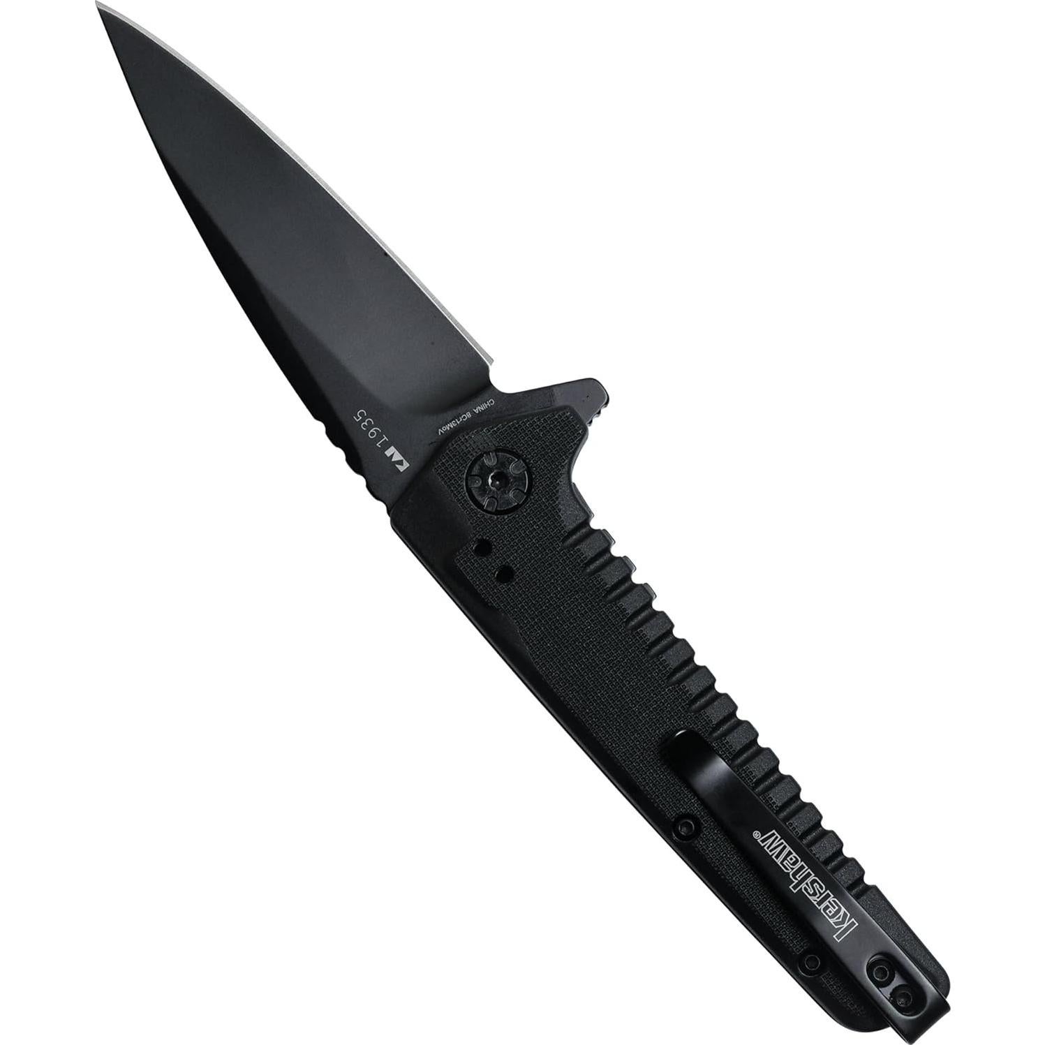 Cuchillo de bolsillo Kershaw Fatback 8Cr13MoV 3.5" negro EDC