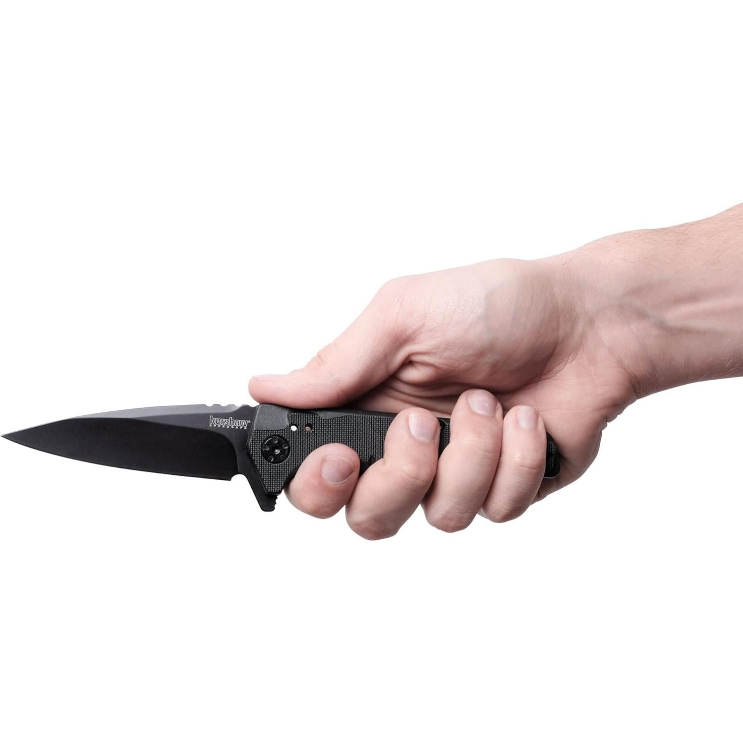 Cuchillo de bolsillo Kershaw Fatback 8Cr13MoV 3.5" negro EDC