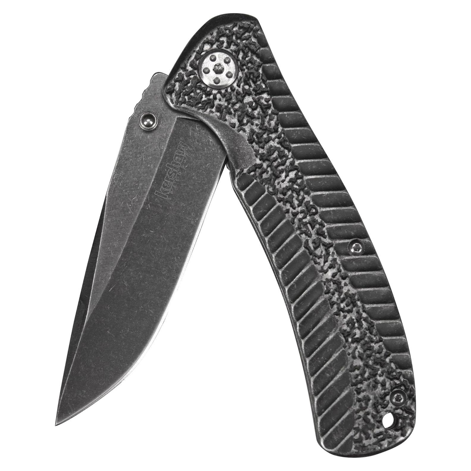 Cuchillo de bolsillo Kershaw Starter 1301BW, hoja 8.6 cm, BlackWash