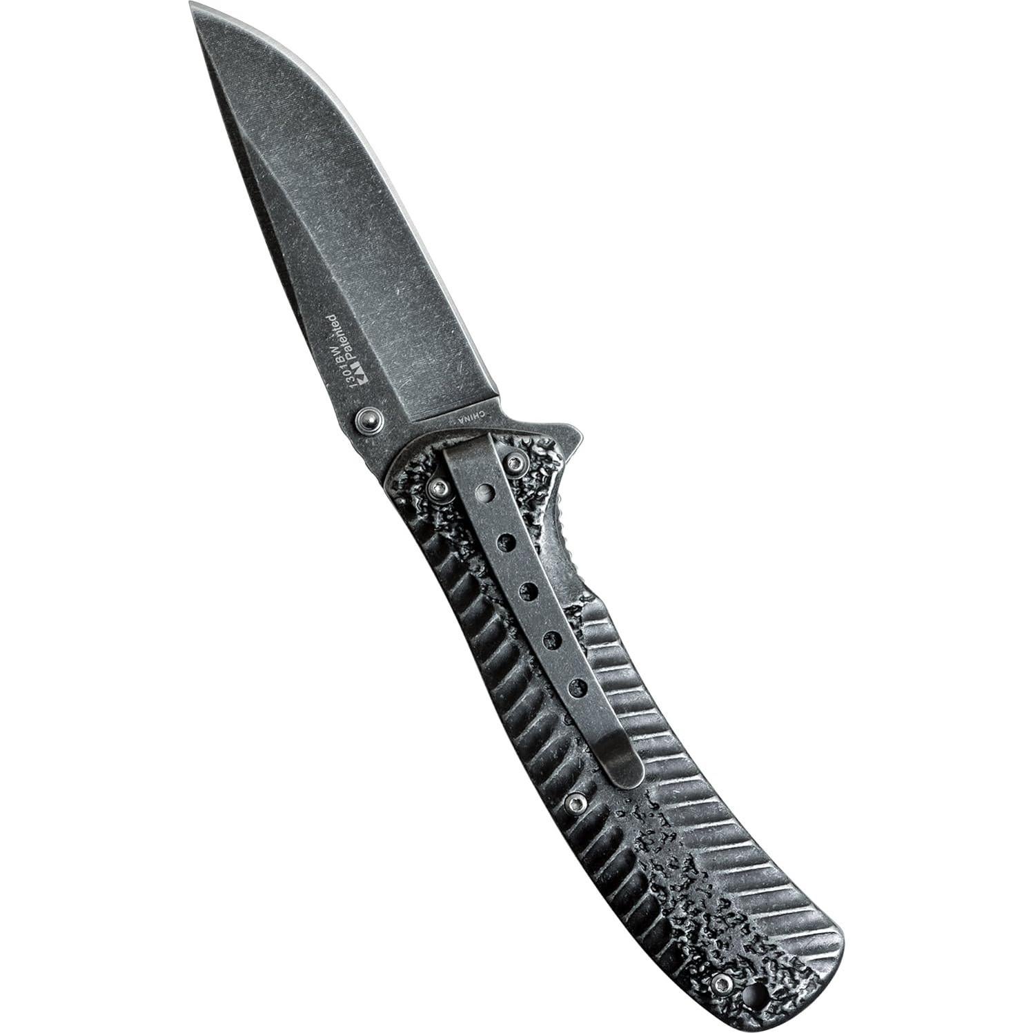 Cuchillo de bolsillo Kershaw Starter 1301BW, hoja 8.6 cm, BlackWash