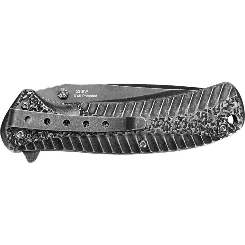 Cuchillo de bolsillo Kershaw Starter 1301BW, hoja 8.6 cm, BlackWash