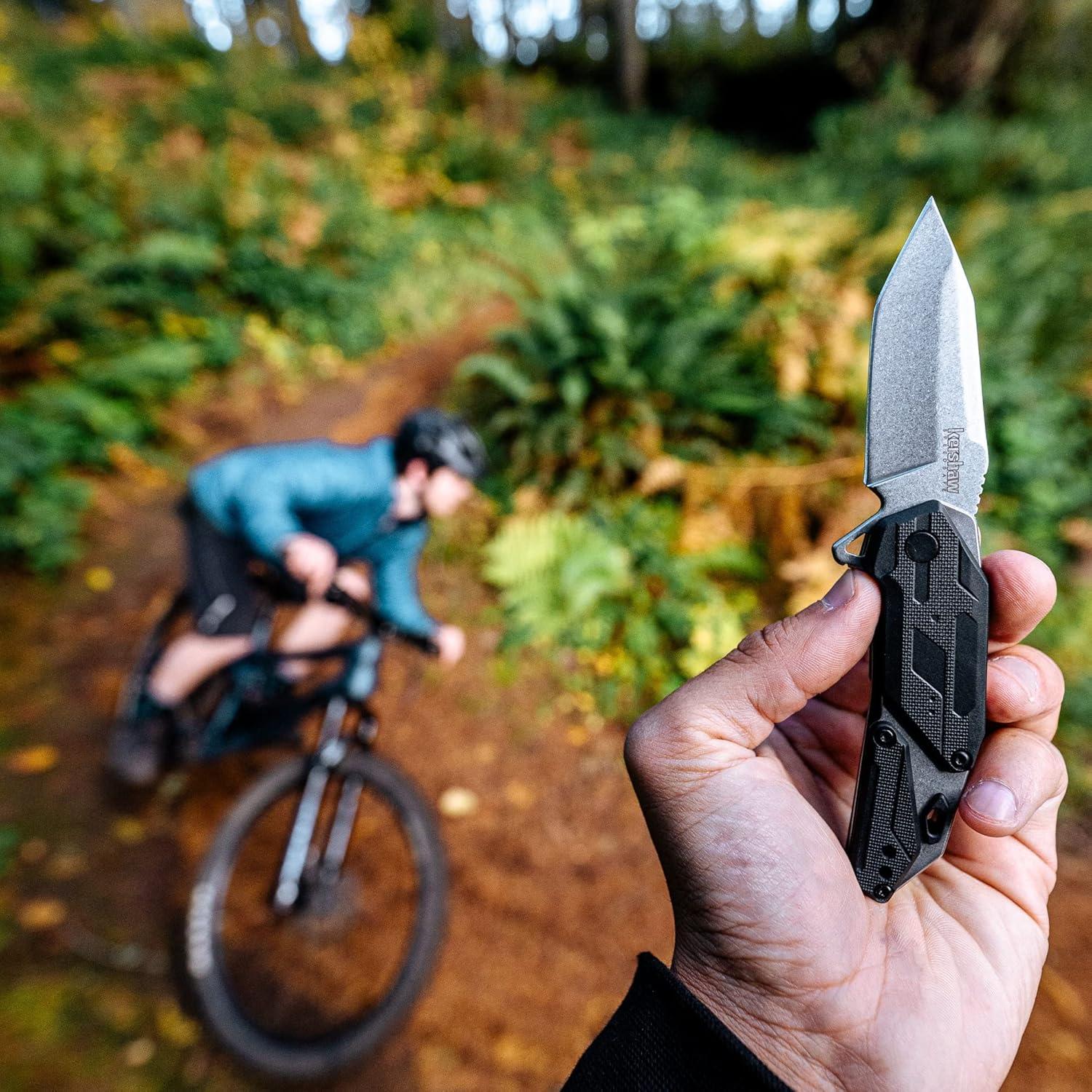 Cuchillo de bolsillo Kershaw Jetpack, 7 cm hoja, negro