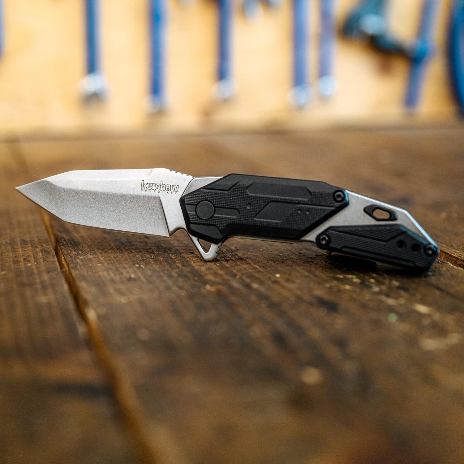 Cuchillo de bolsillo Kershaw Jetpack, 7 cm hoja, negro