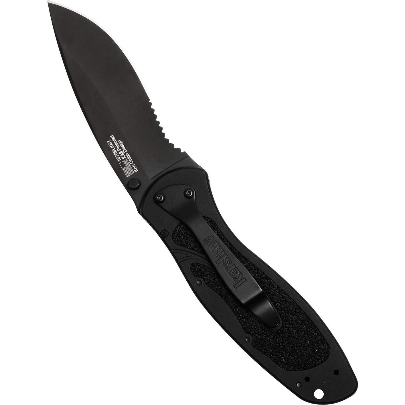 Cuchillo de Bolsillo Kershaw Blur Negro 8.6 cm Serrado EDC