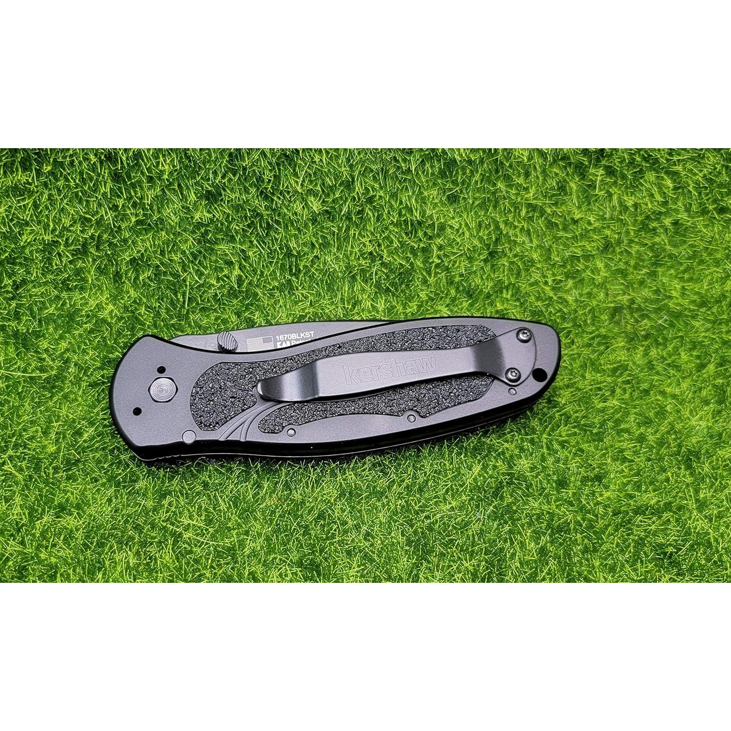 Cuchillo de Bolsillo Kershaw Blur Negro 8.6 cm Serrado EDC