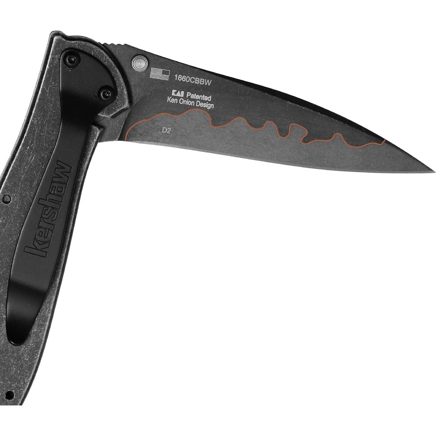 Cuchillo de bolsillo Kershaw Leek Blackwash 7.62 cm