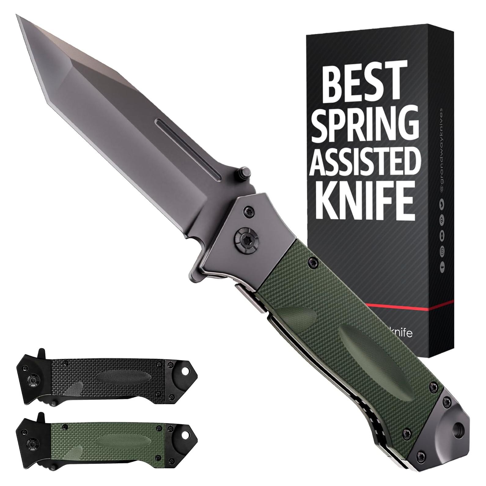 Cuchillo de bolsillo Grand Way 6688 G10 9.19 cm verde