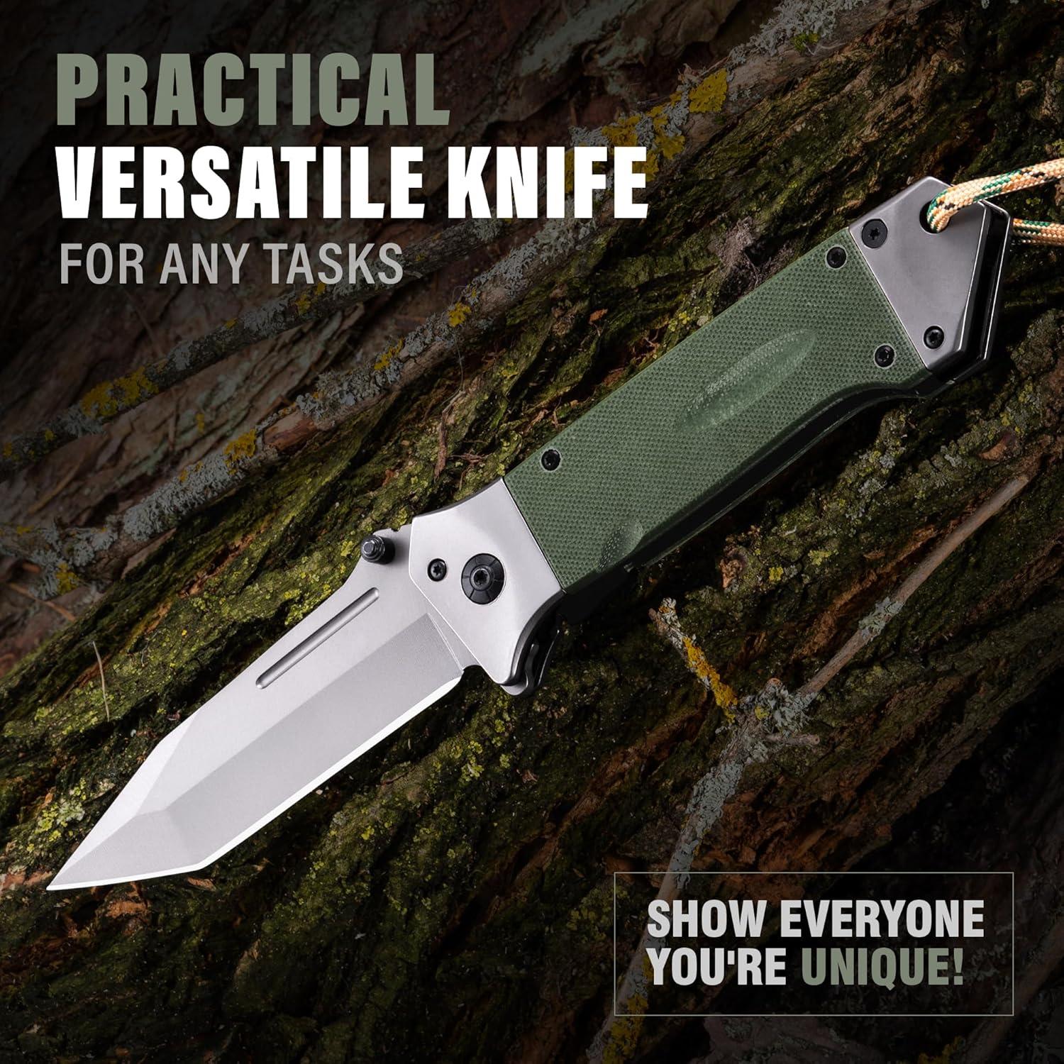 Cuchillo de bolsillo Grand Way 6688 G10 9.19 cm verde