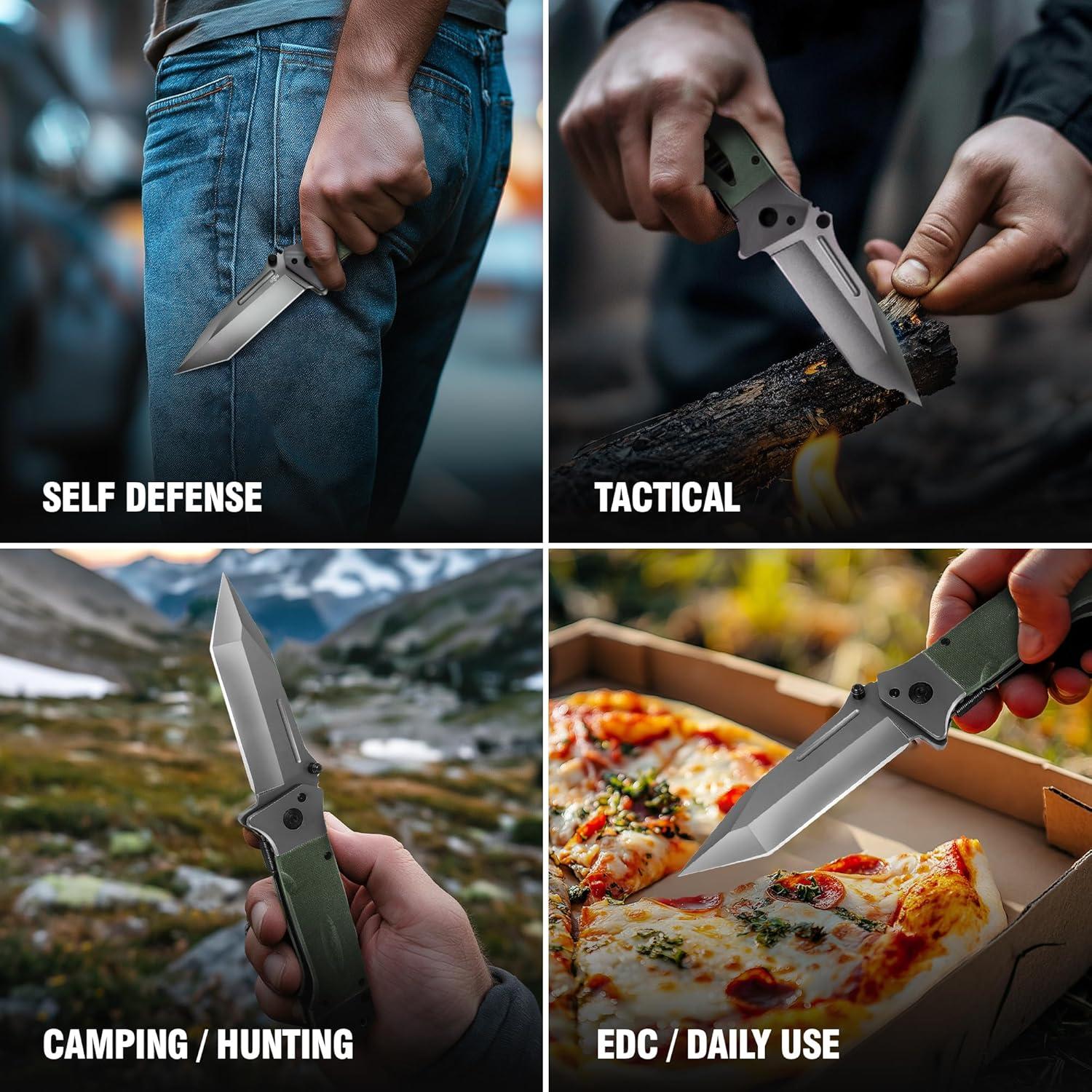 Cuchillo de bolsillo Grand Way 6688 G10 9.19 cm verde