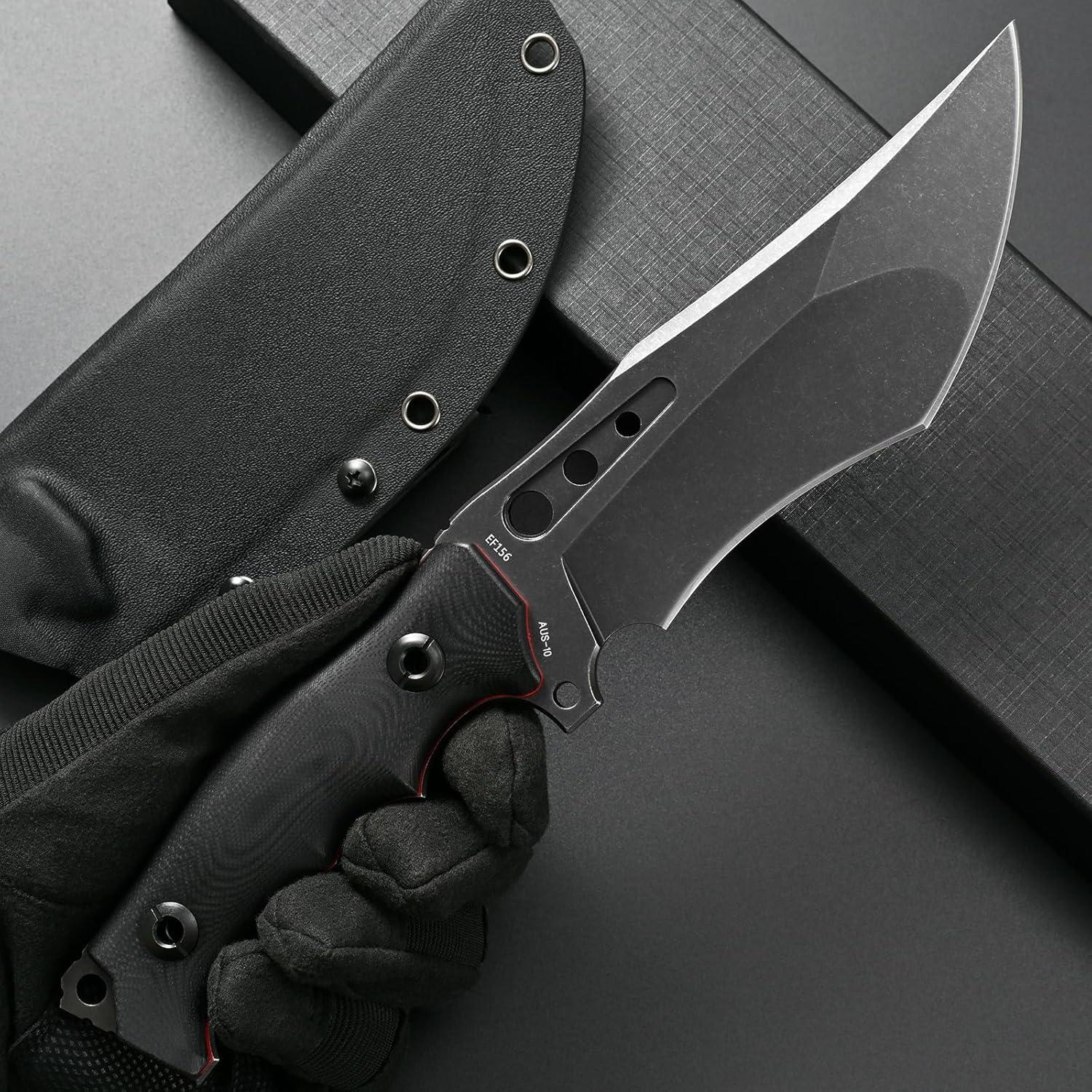 Cuchillo Fijo Eafengrow EF156 Acero AUS-10 Mango G10 15.3 cm