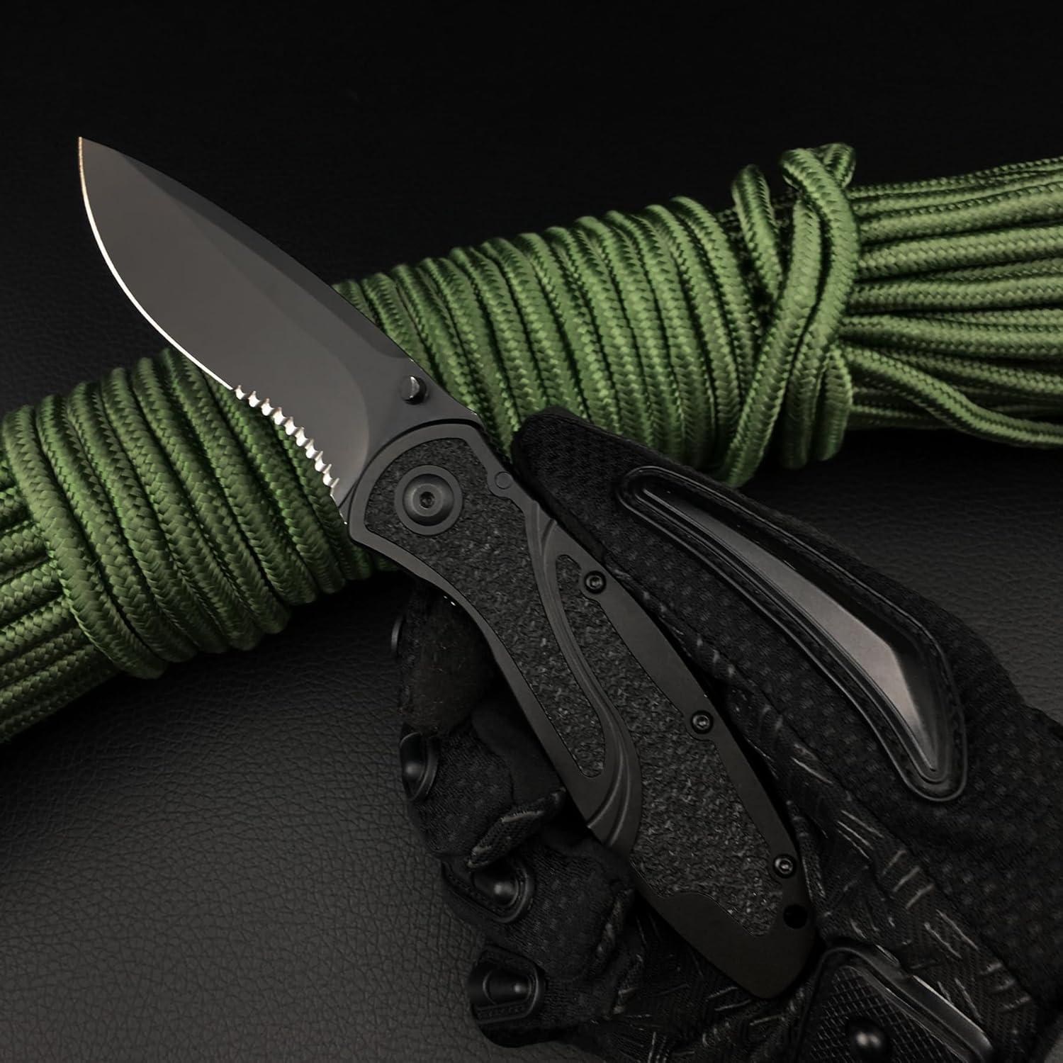 Cuchillo de bolsillo HUAAO Blur 198mm acero 8Cr13Mov aluminio