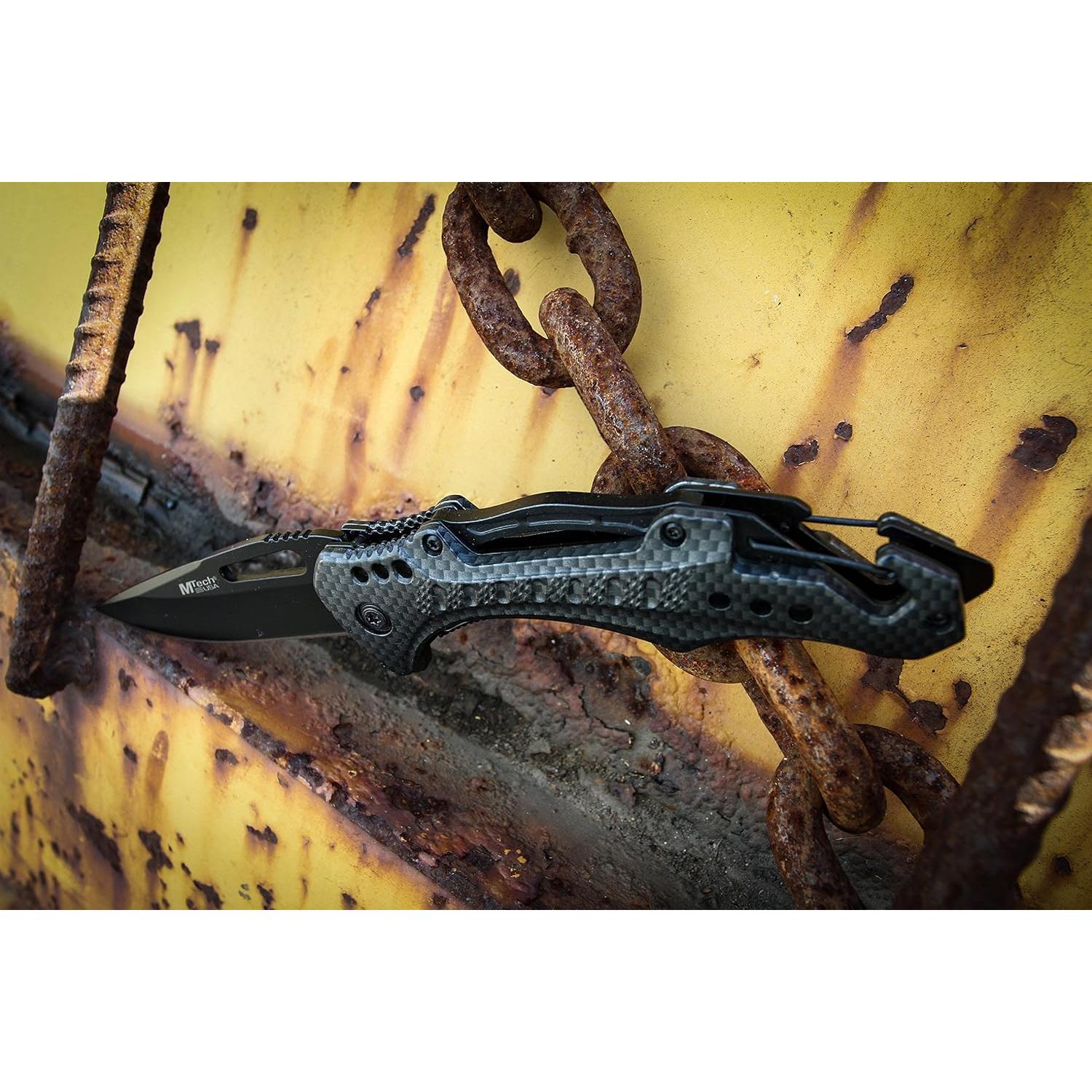 Cuchillo Plegable MTech USA MT-A705G2 Fibra de Carbono 20.96 cm