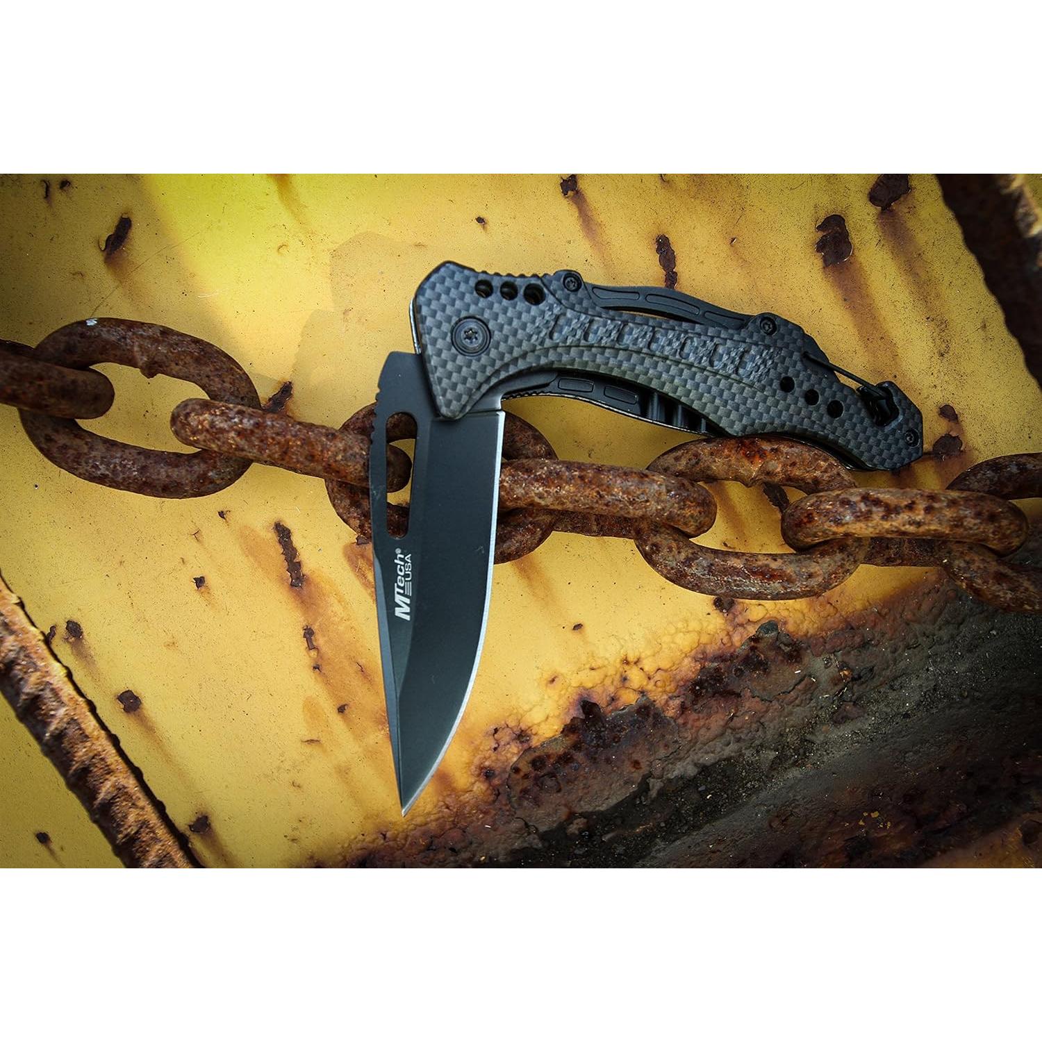 Cuchillo Plegable MTech USA MT-A705G2 Fibra de Carbono 20.96 cm