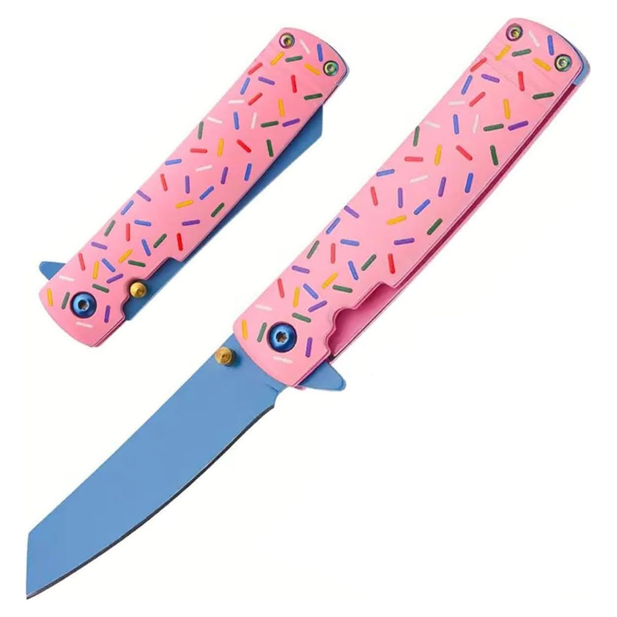 Cuchillo de bolsillo 10MOONS rosa 18.03 cm acero inoxidable