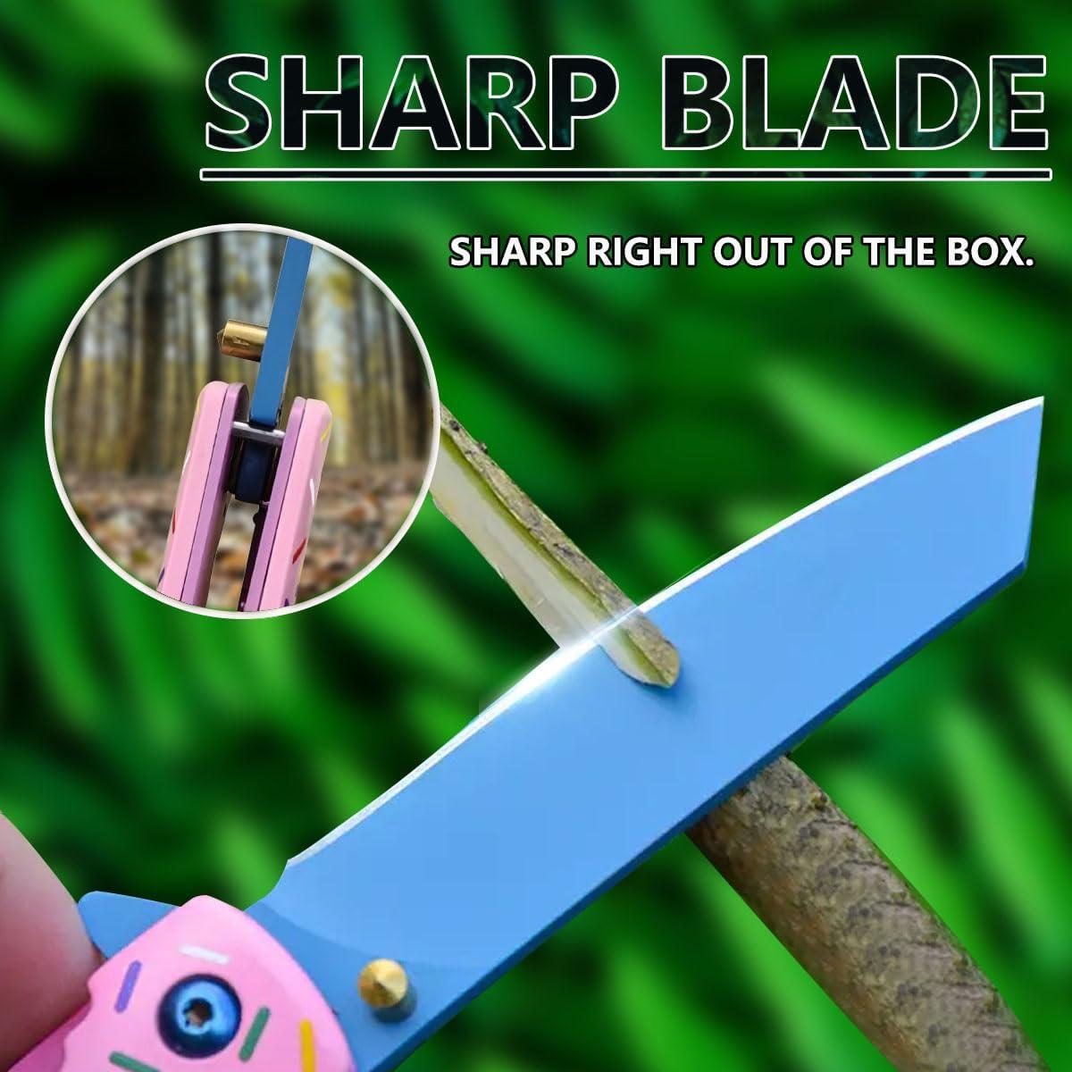 Cuchillo de bolsillo 10MOONS rosa 18.03 cm acero inoxidable