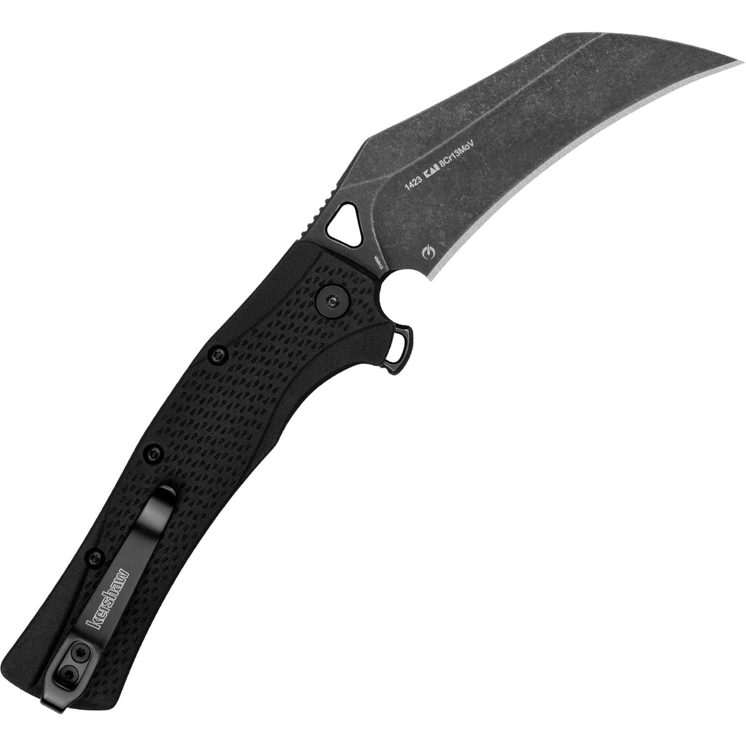 Cuchillo de bolsillo Kershaw Dawnstar 8.9 cm Hawkbill negro EDC