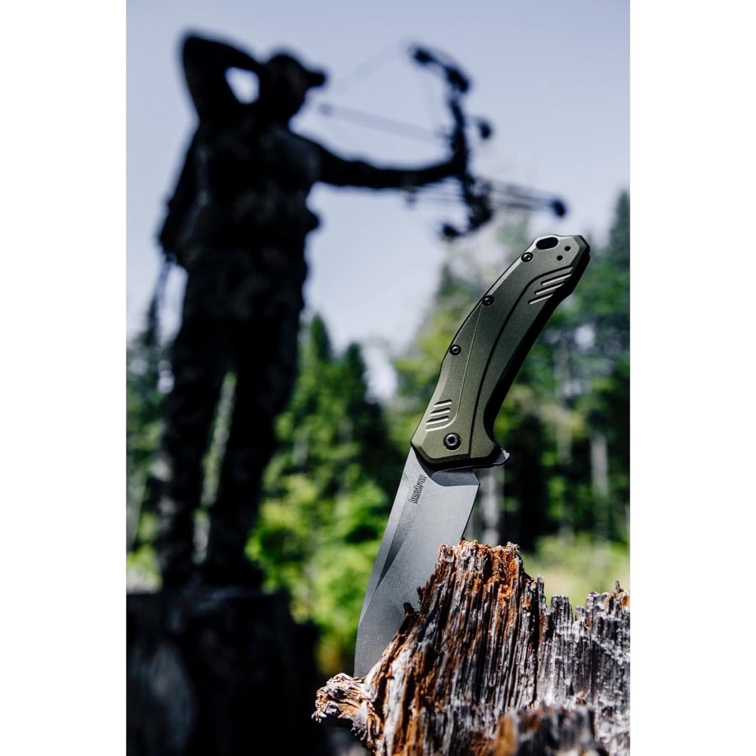 Cuchillo de bolsillo Kershaw Link Oliva 8.26 cm 20CV