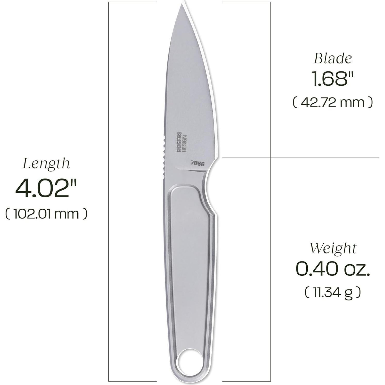 Cuchillo Fijo CRKT HangTi Titanio EDC 42.72 mm con Funda Kydex