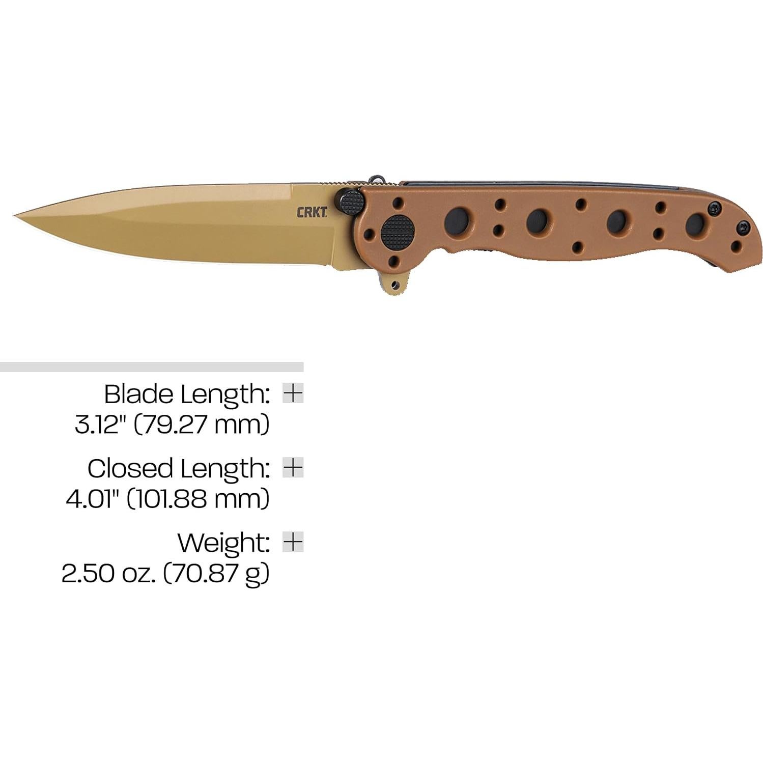 Cuchillo Plegable CRKT M16-01DZ Acero D2 Mango Nylon 18.1cm