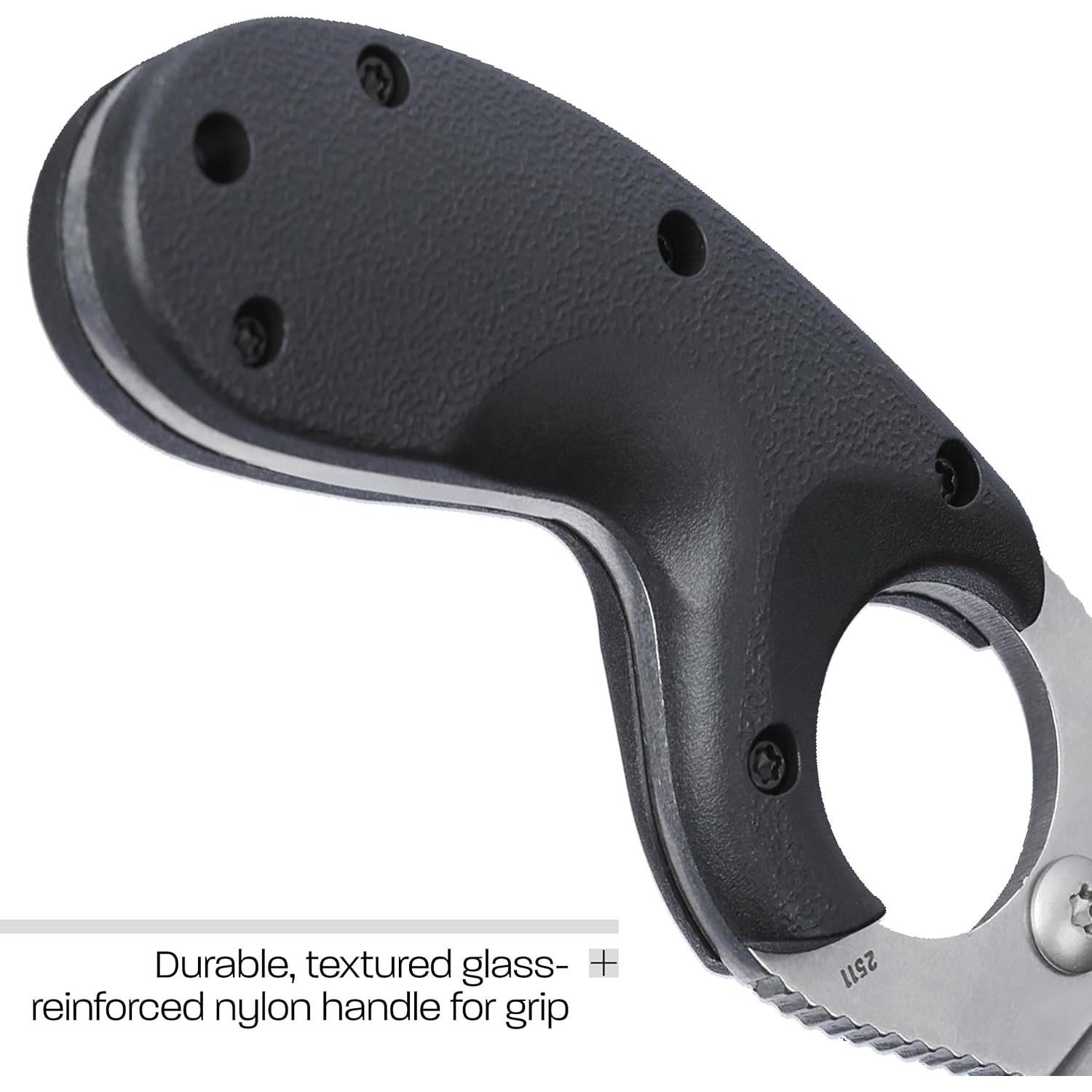 Cuchillo de Hoja Fija CRKT Bear Claw Negro 14.45 cm