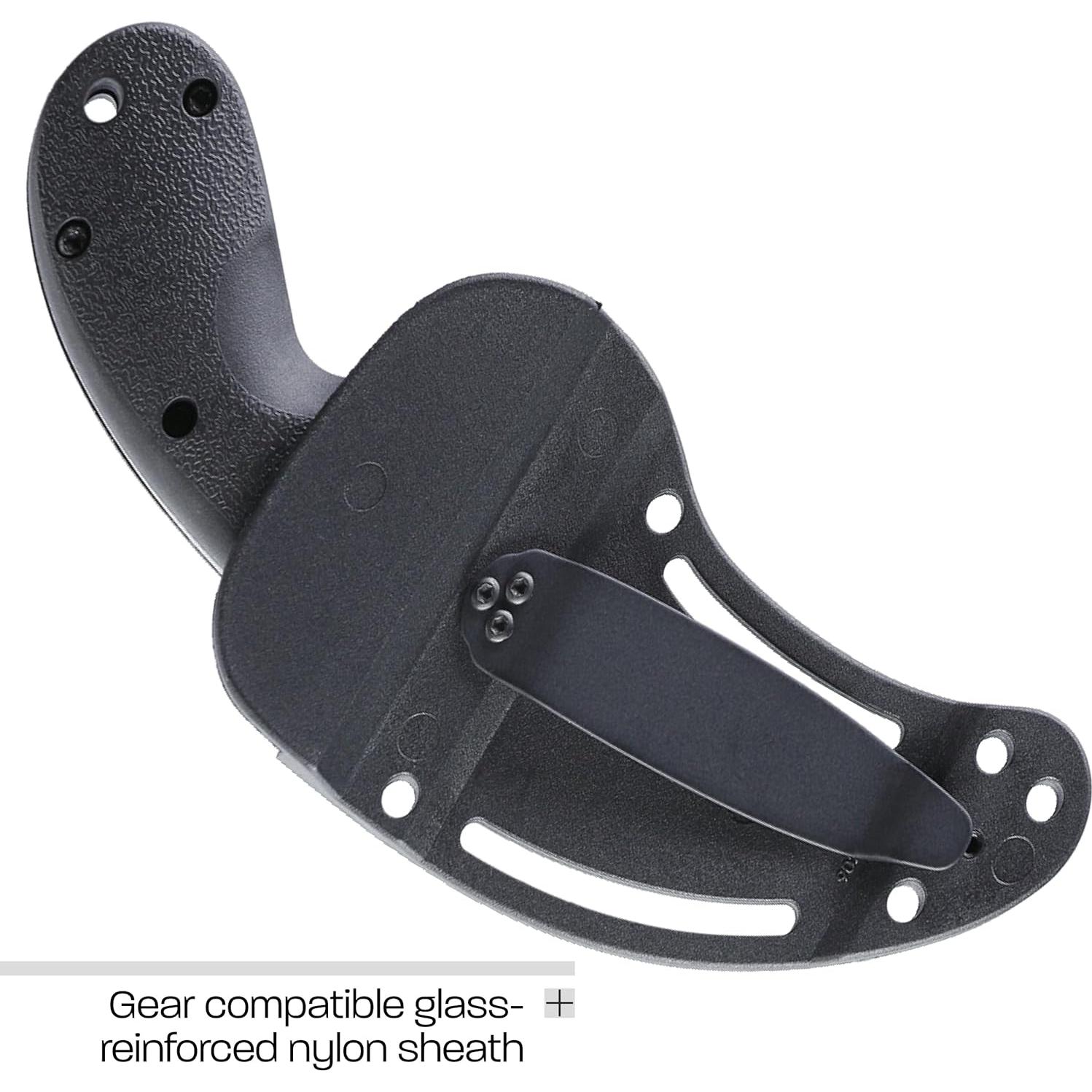 Cuchillo de Hoja Fija CRKT Bear Claw Negro 14.45 cm