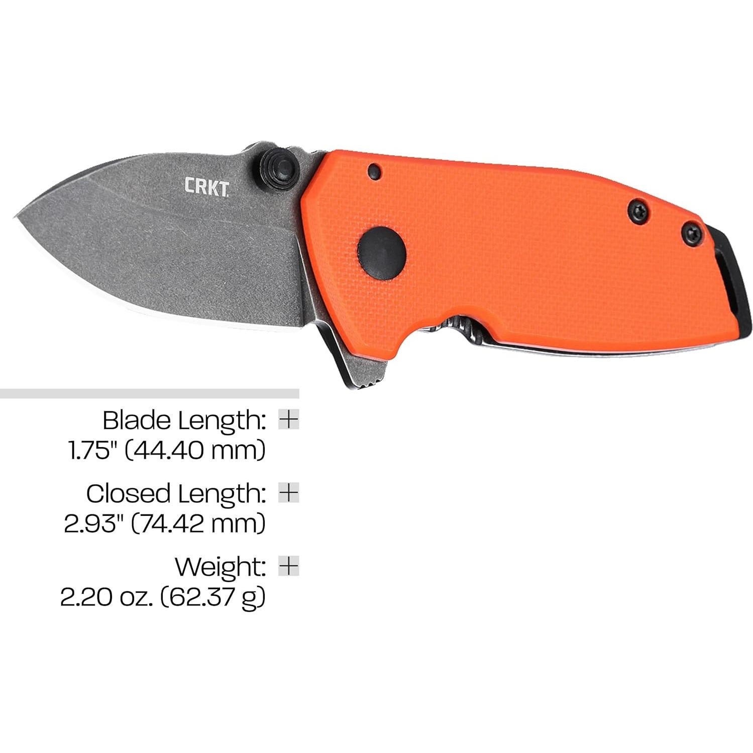 Cuchillo Plegable CRKT Squid Naranja D2 62g Asistido