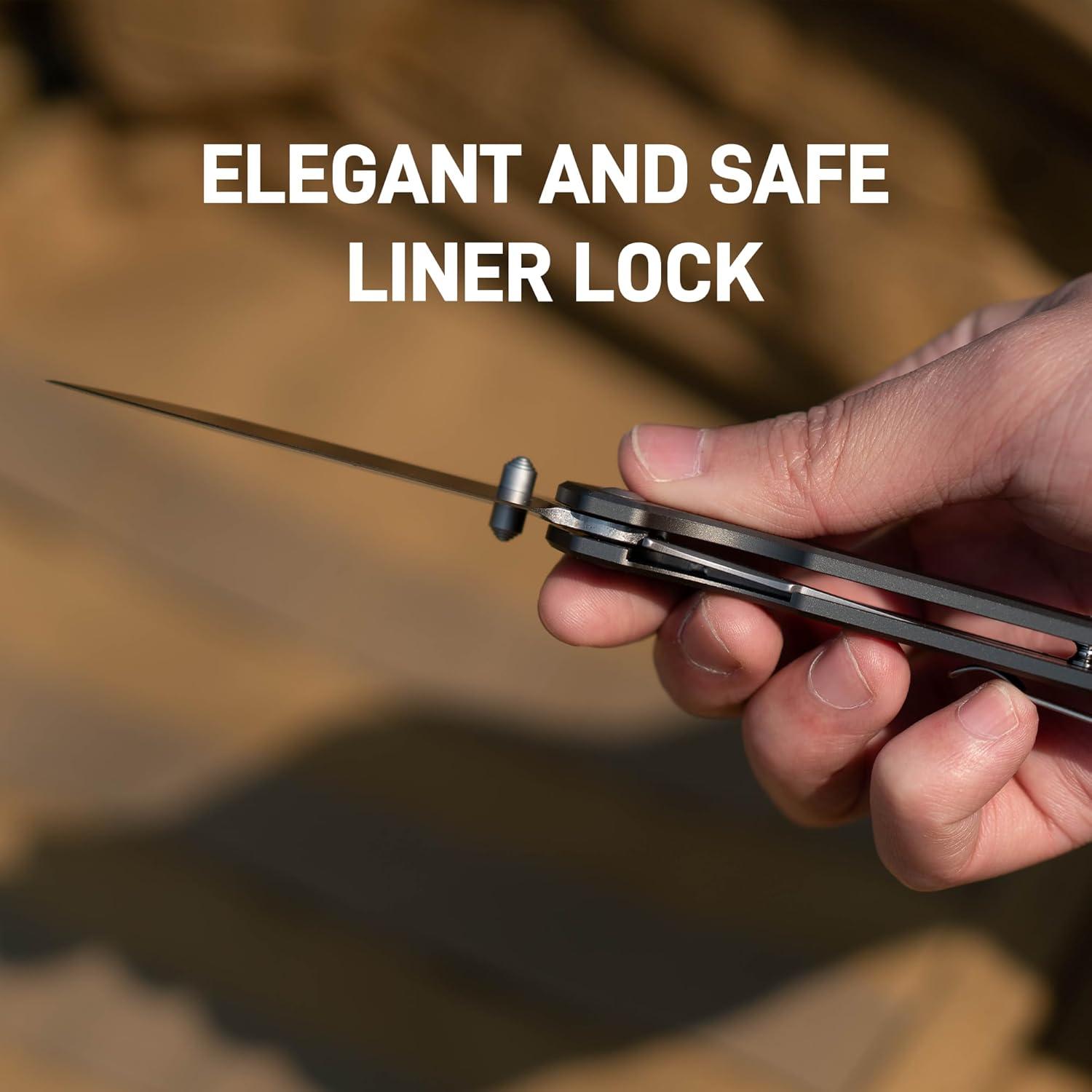 Cuchillo de Bolsillo CJRB Kain 7.49 cm Acero AR-RPM9 Aluminio