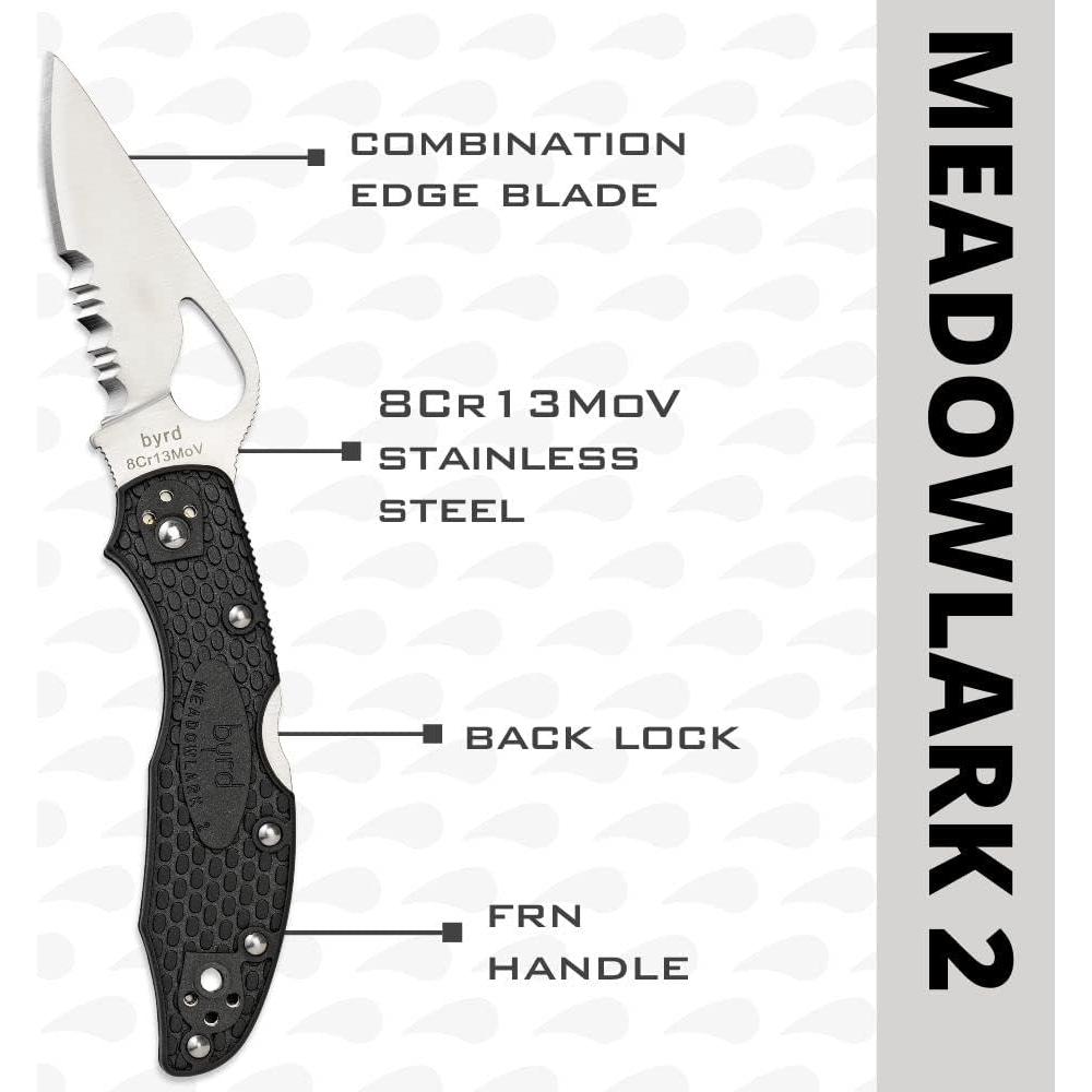 Cuchillo Ligero Spyderco Byrd Robin 2 Acero Inoxidable 6.1 cm