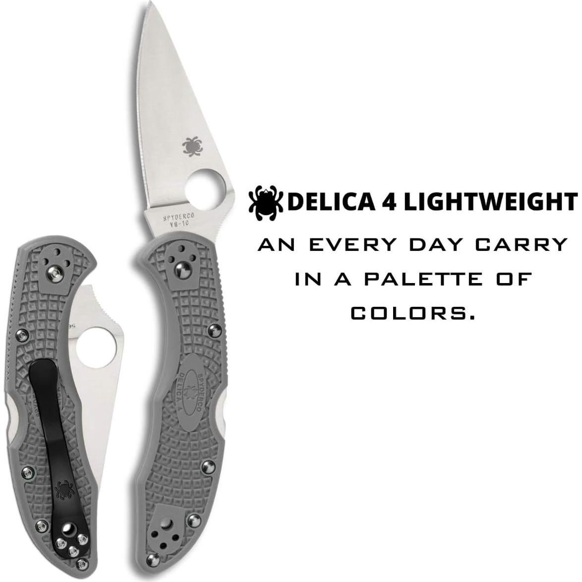 Cuchillo Plegable Spyderco Delica 4 18.1 cm Acero VG-10 Gris