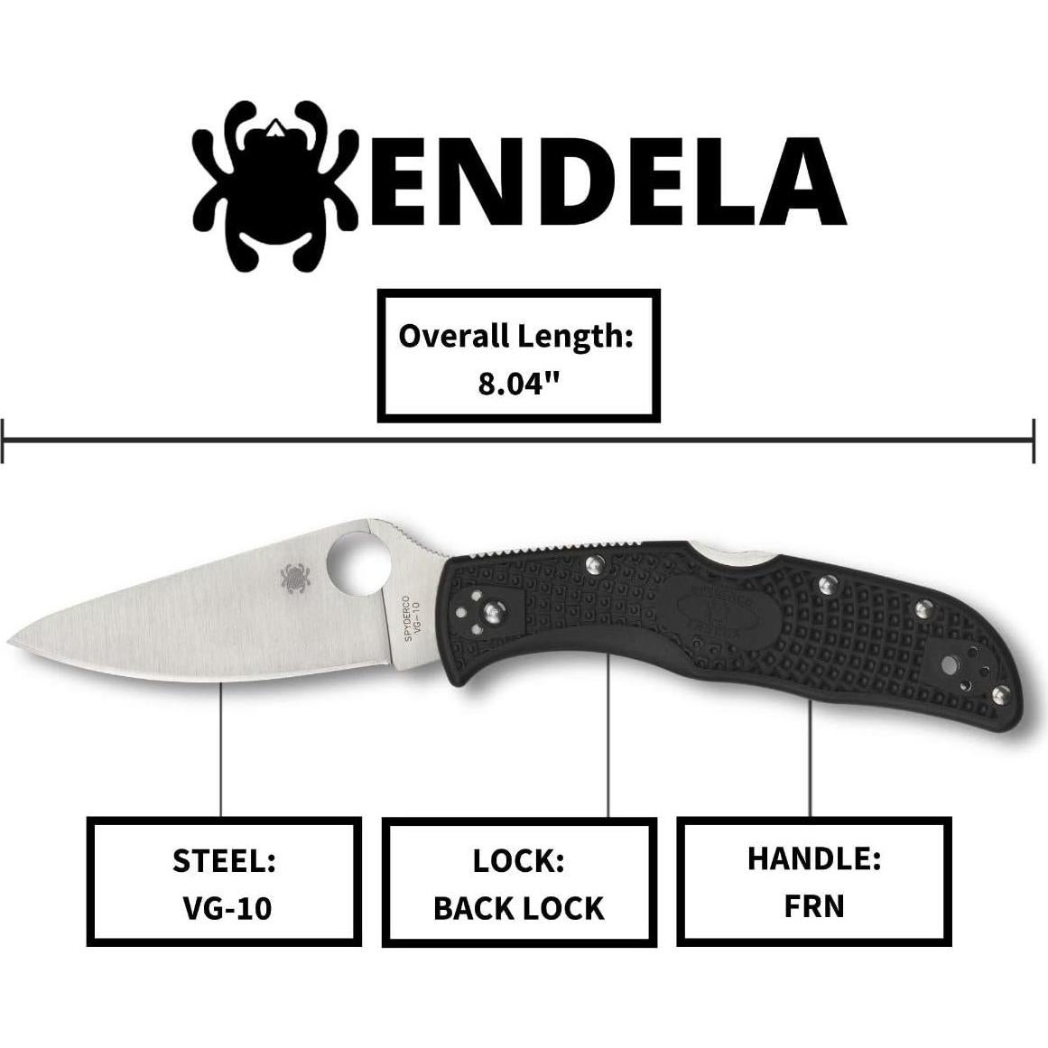 Cuchillo Plegable Spyderco Endela 8.89 cm Acero VG-10