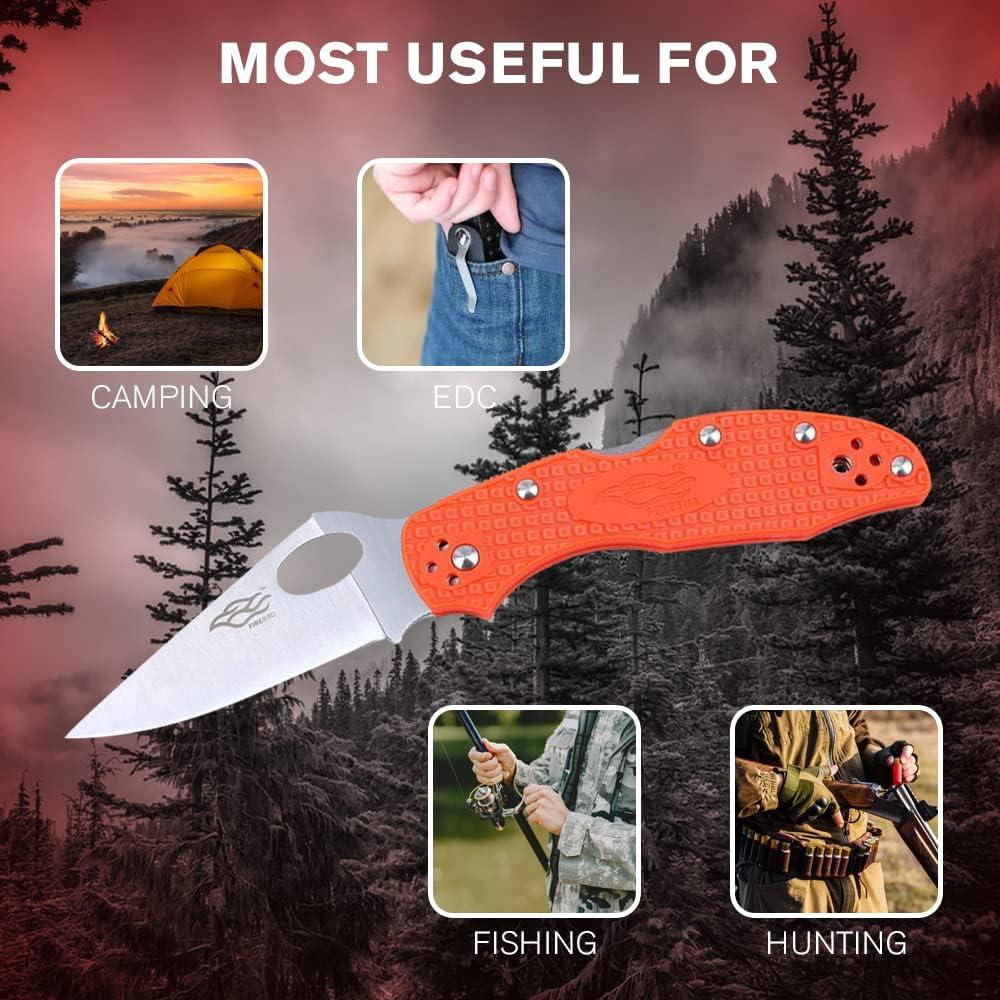 Cuchillo Plegable Ganzo Firebird F759M Acero Inoxidable 440C Naranja