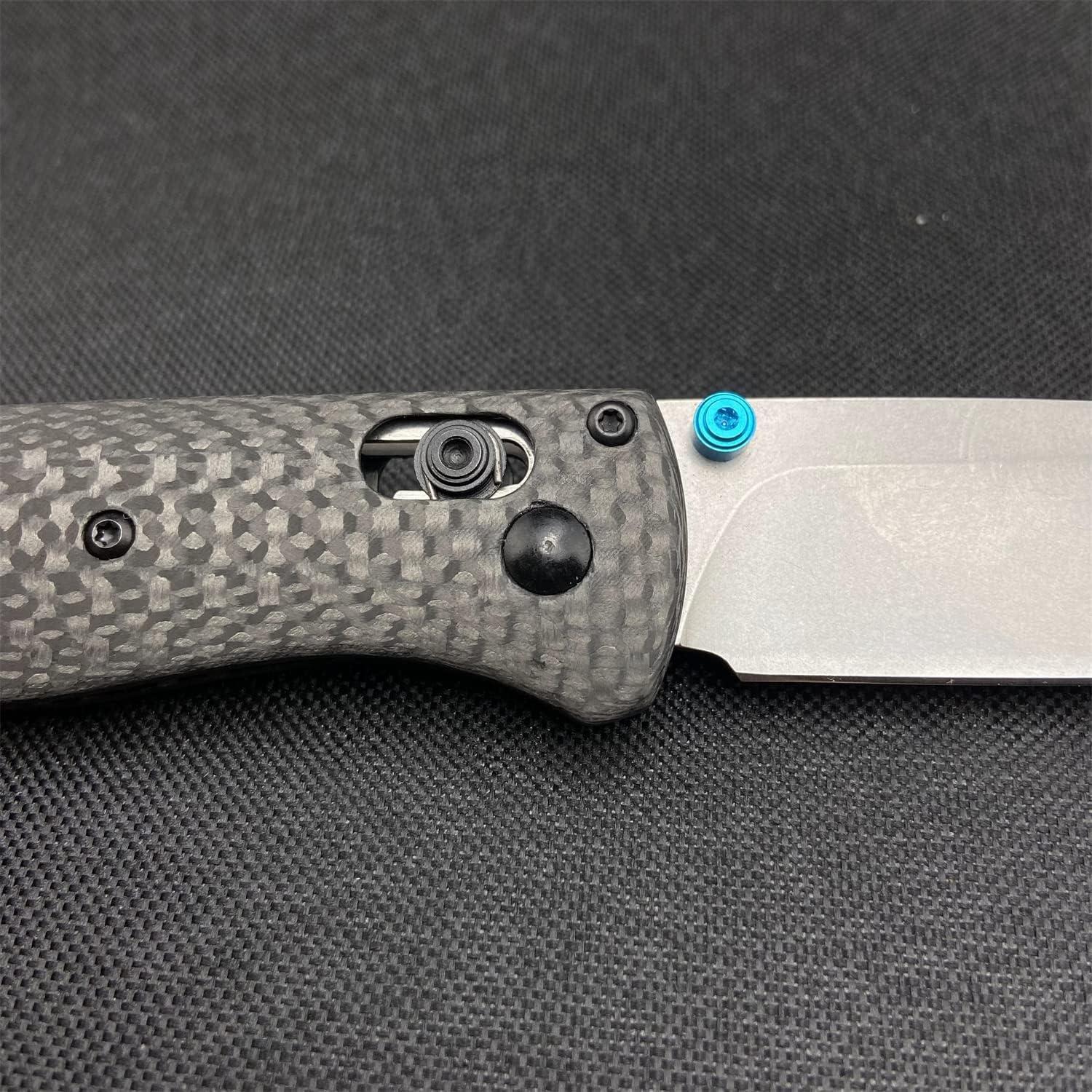 Cuchillo de bolsillo HUAAO EDC 8Cr13MoV fibra de carbono