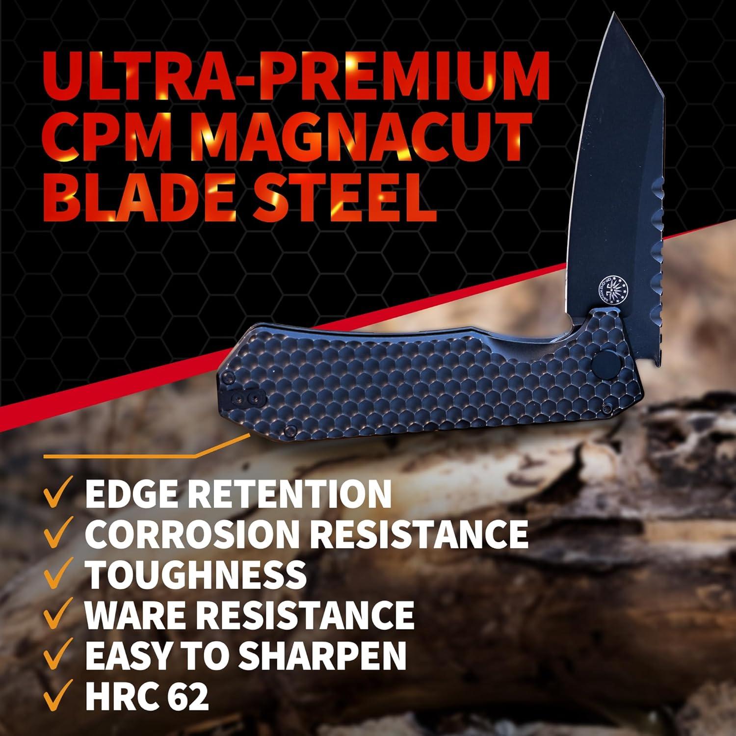 Cuchillo EDC Off-Grid Mamba V3 Titanio MagnaCut 10.16 cm