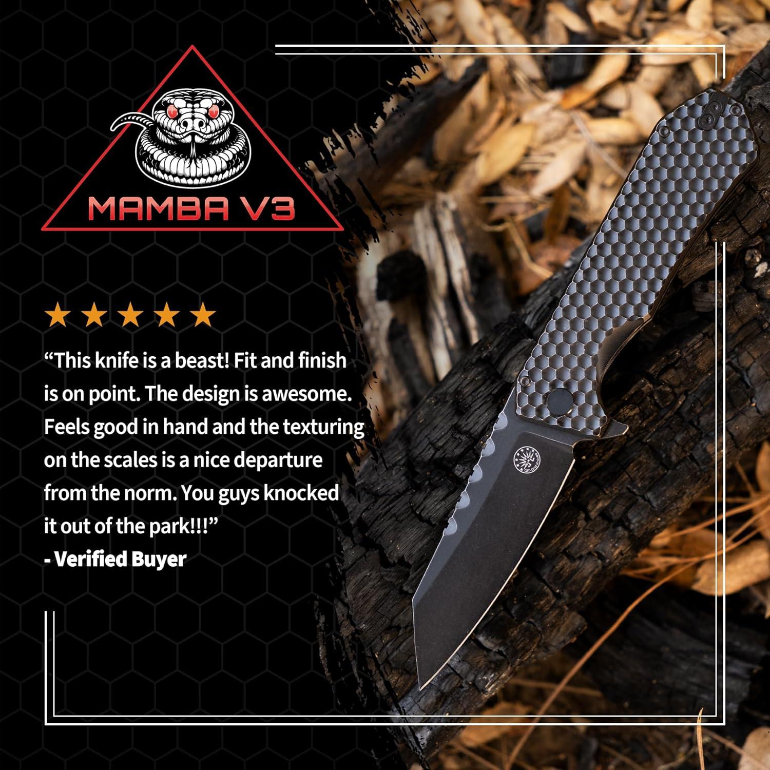 Cuchillo EDC Off-Grid Mamba V3 Titanio MagnaCut 10.16 cm