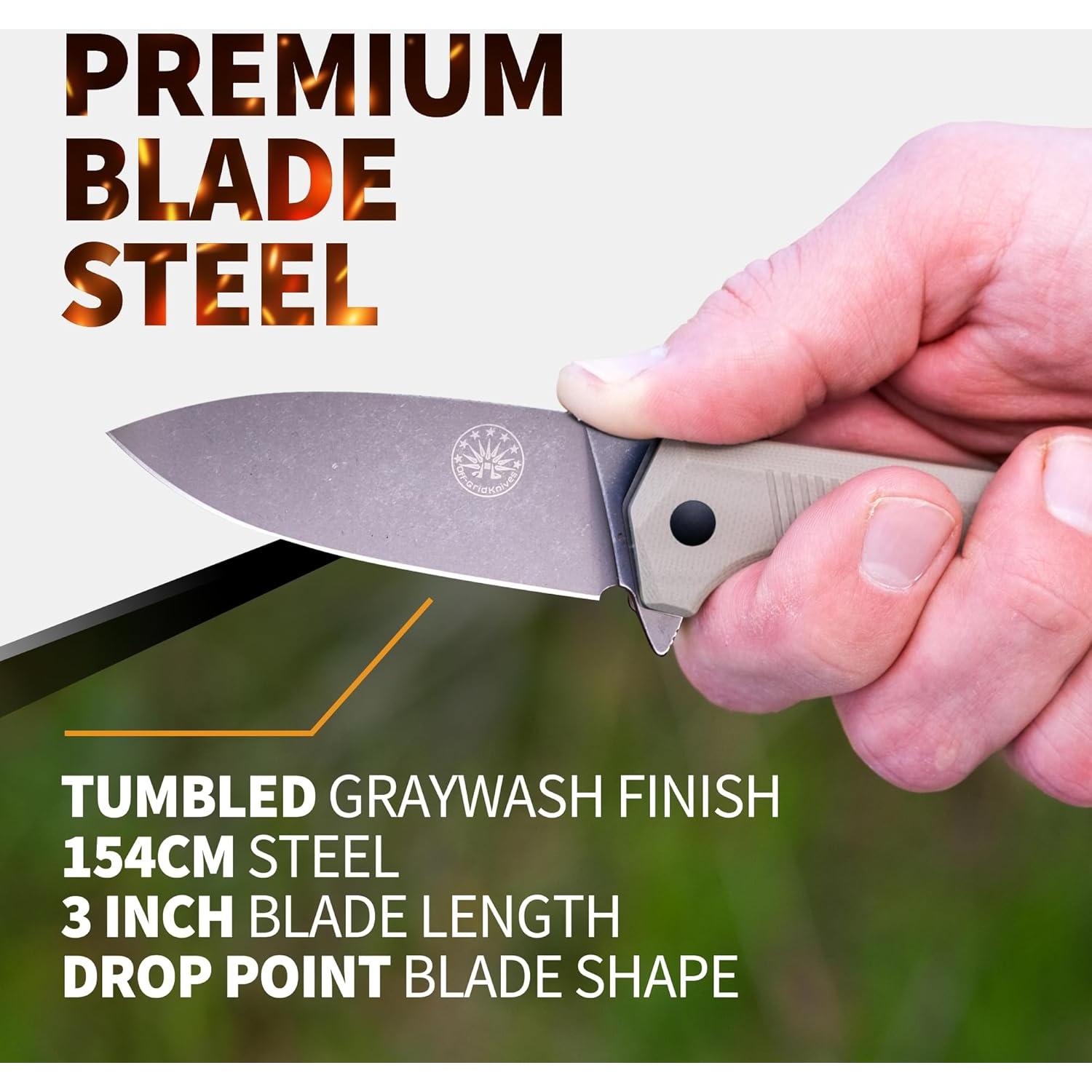 Cuchillo Plegable Off-Grid Stinger EDC 7.62 cm Acero 154CM