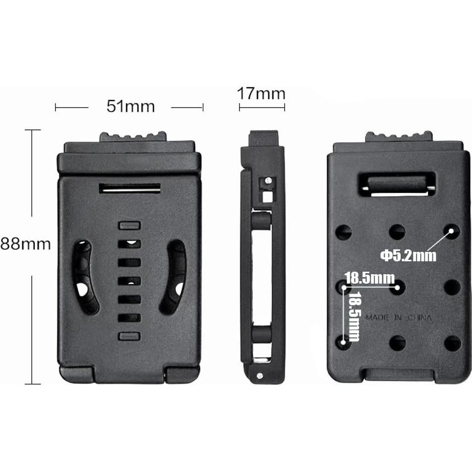 Clip de Cinturón Táctico YCYU con Hardware - Ajustable y Seguro