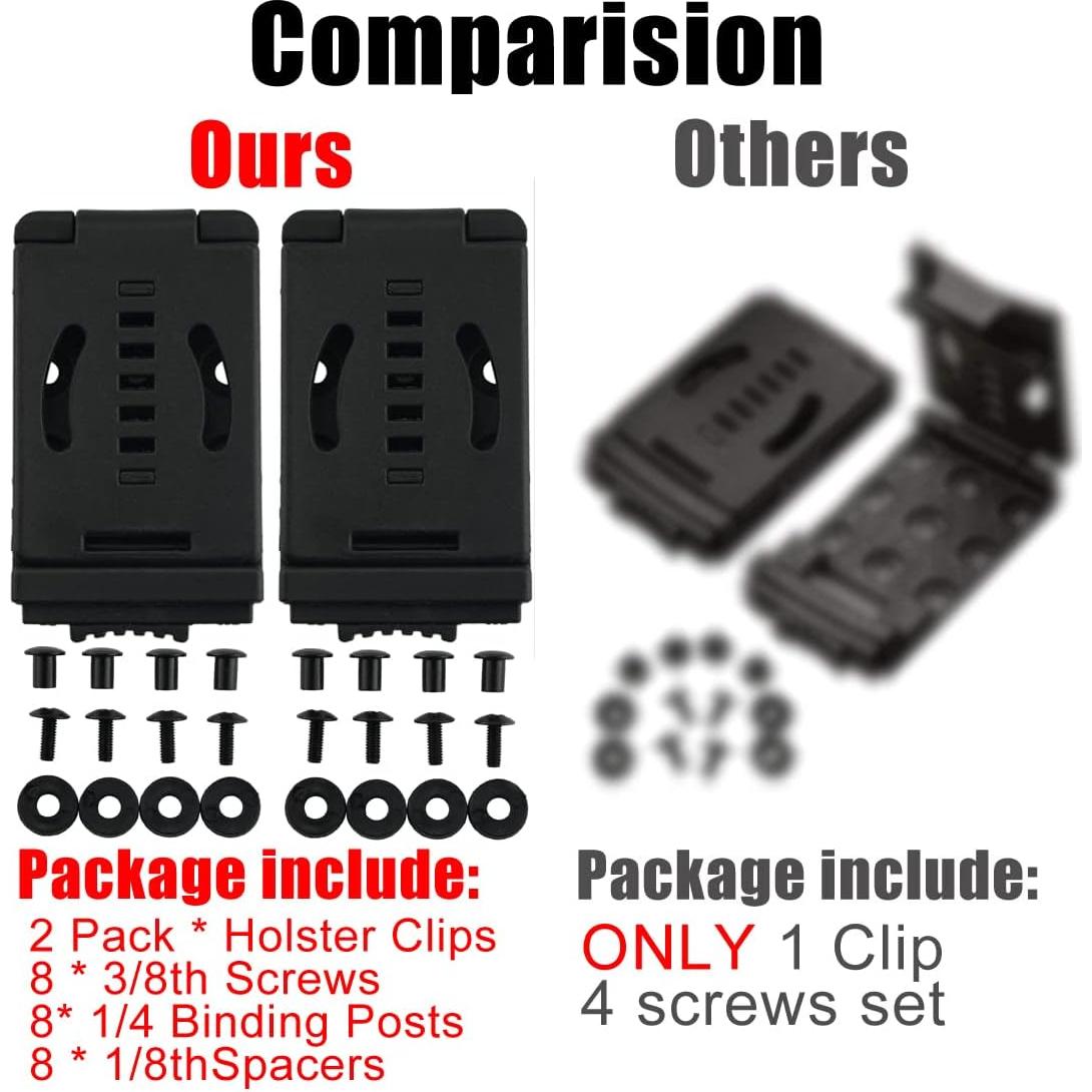 Clip de Cinturón Táctico YCYU con Hardware - Ajustable y Seguro
