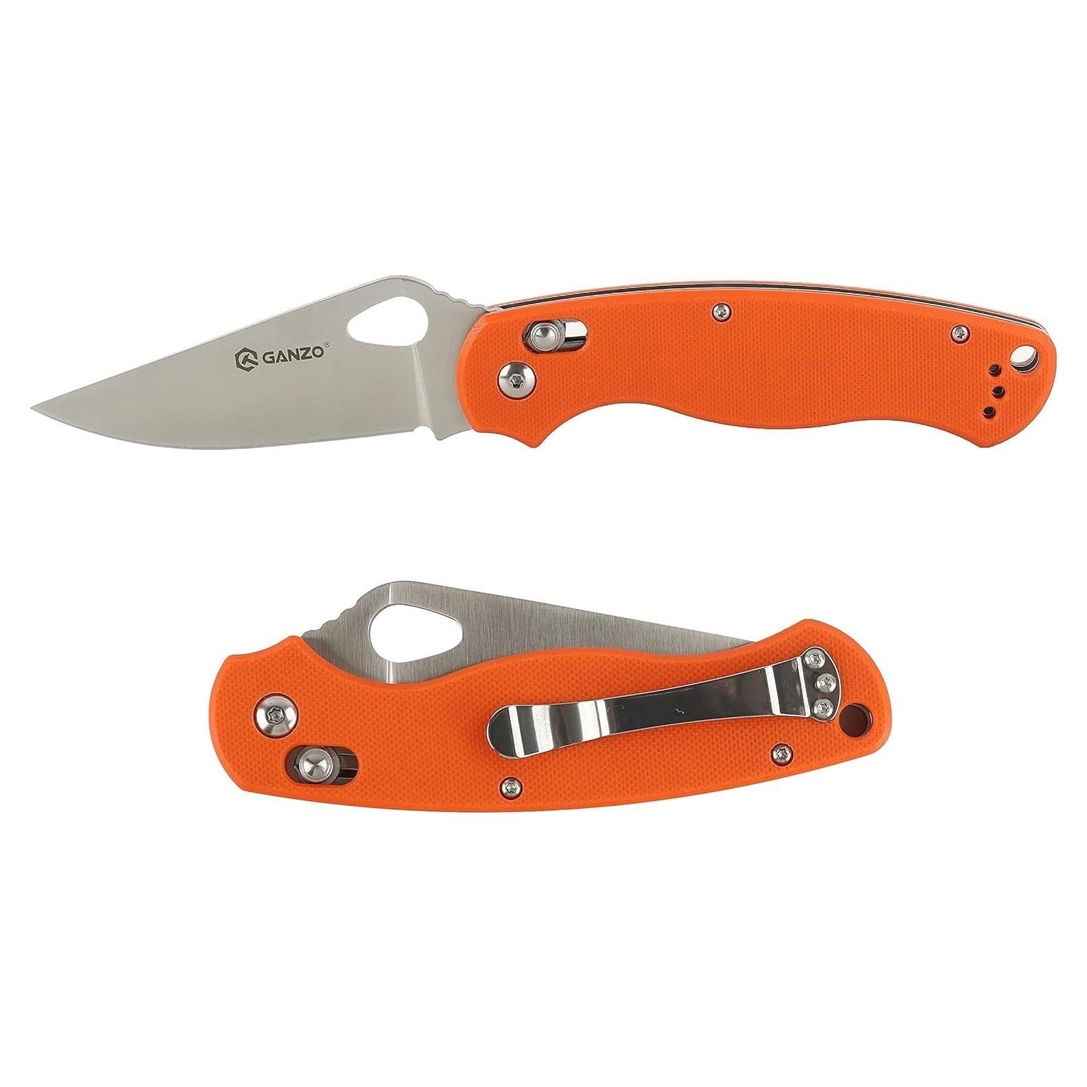 Cuchillo Plegable Ganzo G729-OR Naranja Acero Inoxidable 440C