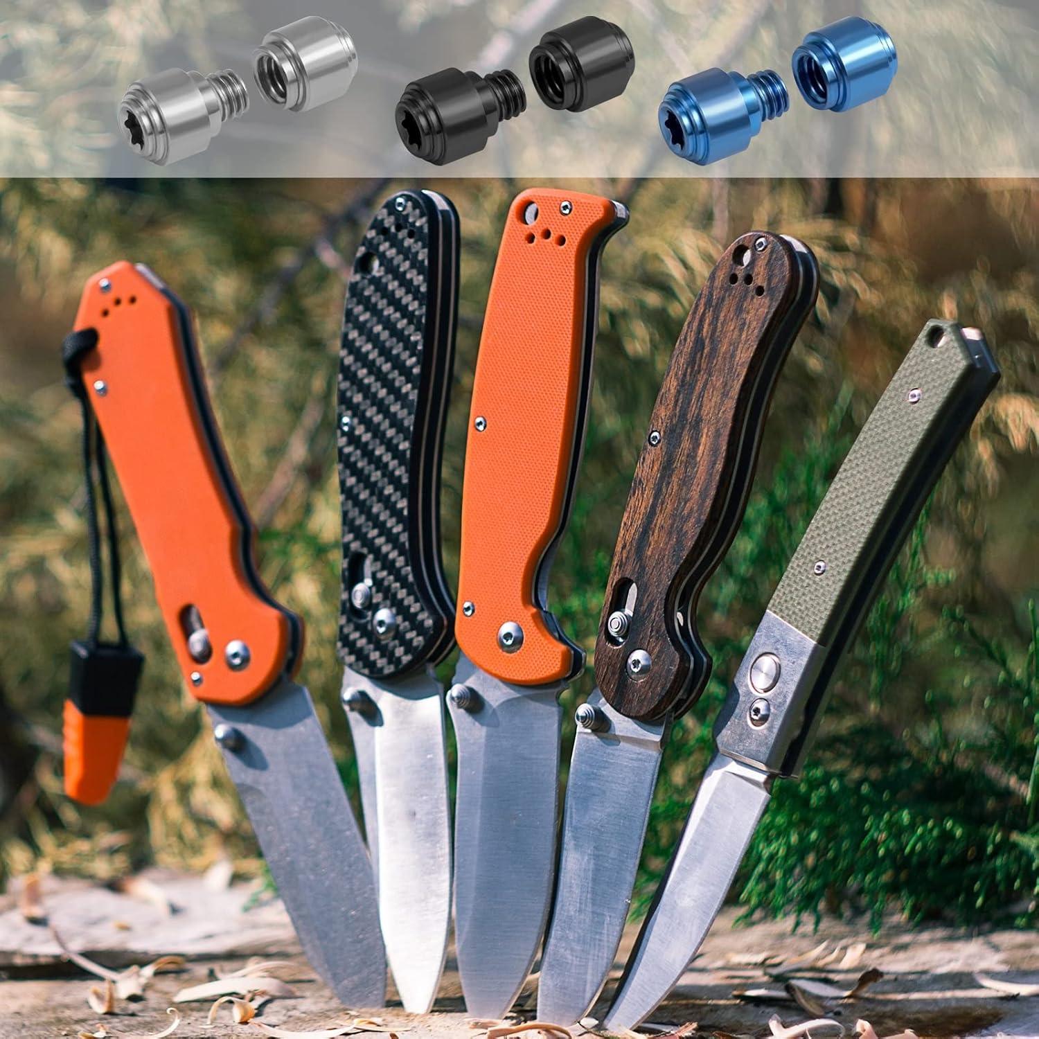 Savita 3 Juegos de Perillas de Pulgar Titanio para Cuchillas