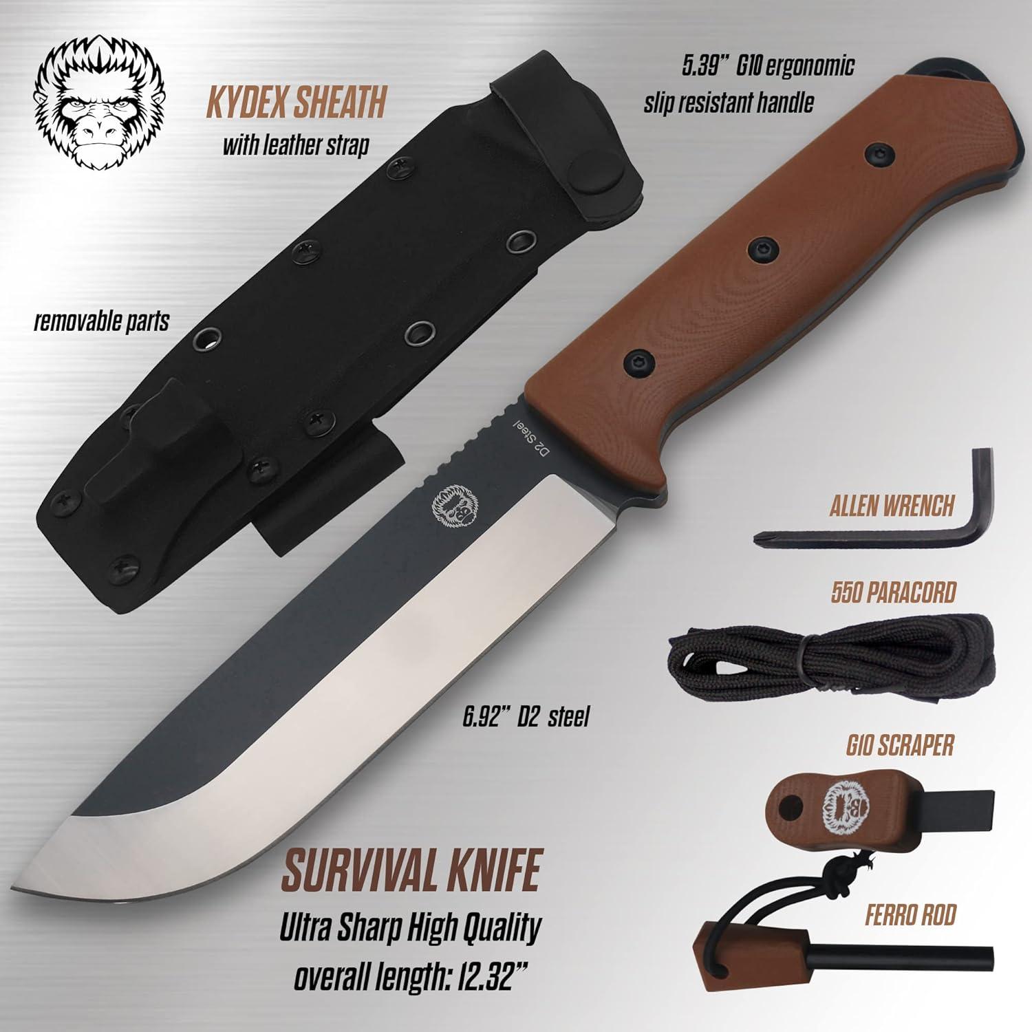 Cuchillo de Supervivencia Holtzman's Gorilla Bushwhacker 28.5cm