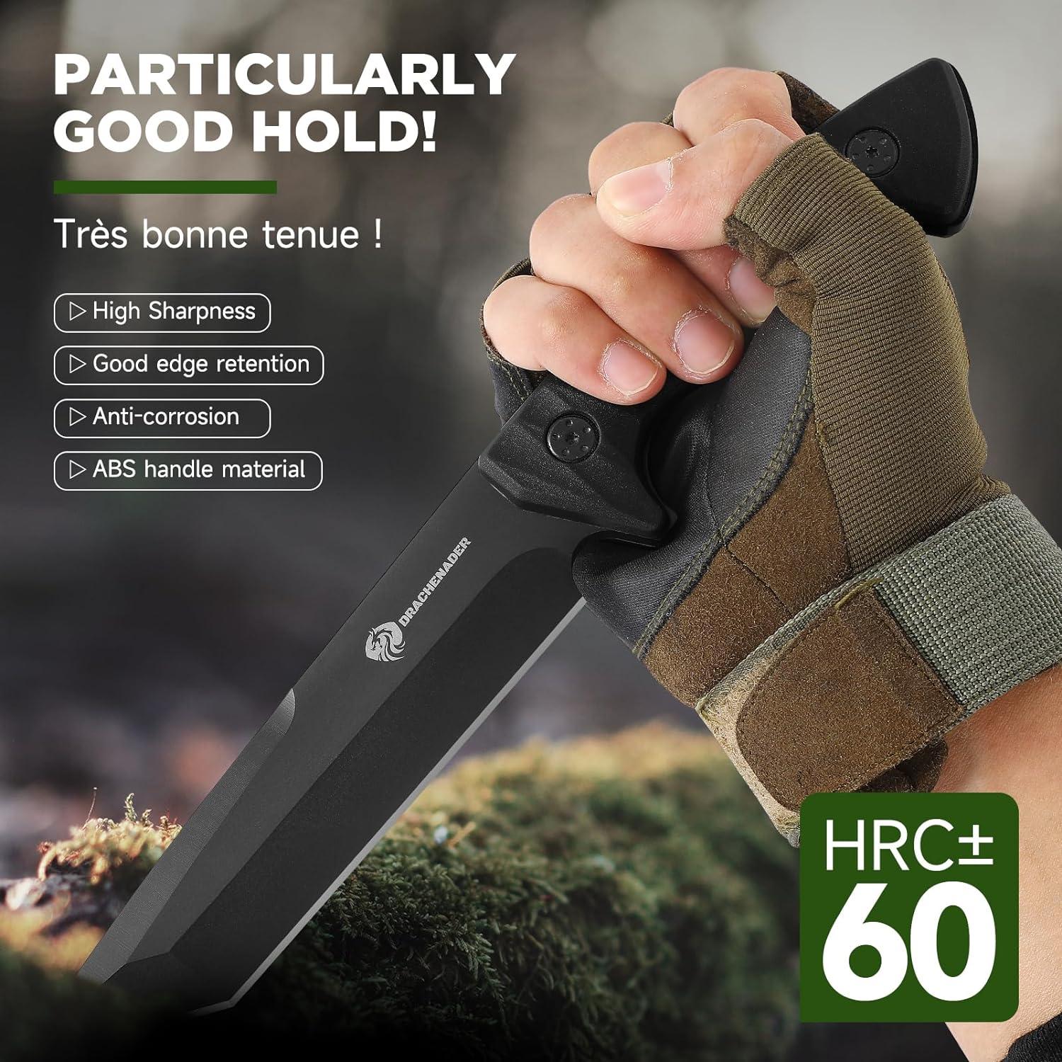 Cuchillo Táctico DRACHENADER XR-B01-FT 14cm Hoja Tanto