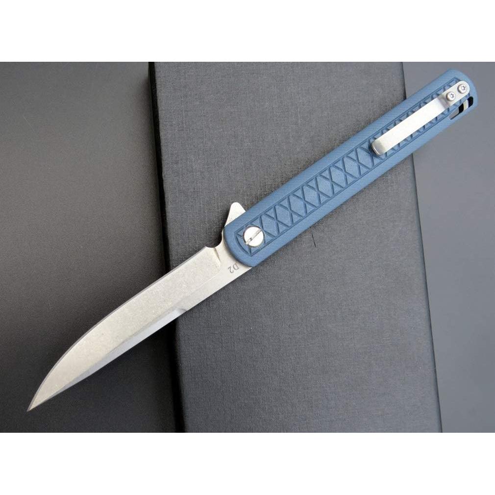 Cuchillo Plegable Eafengrow EF16 D2 Mango G10 21.4 cm Gris Azul