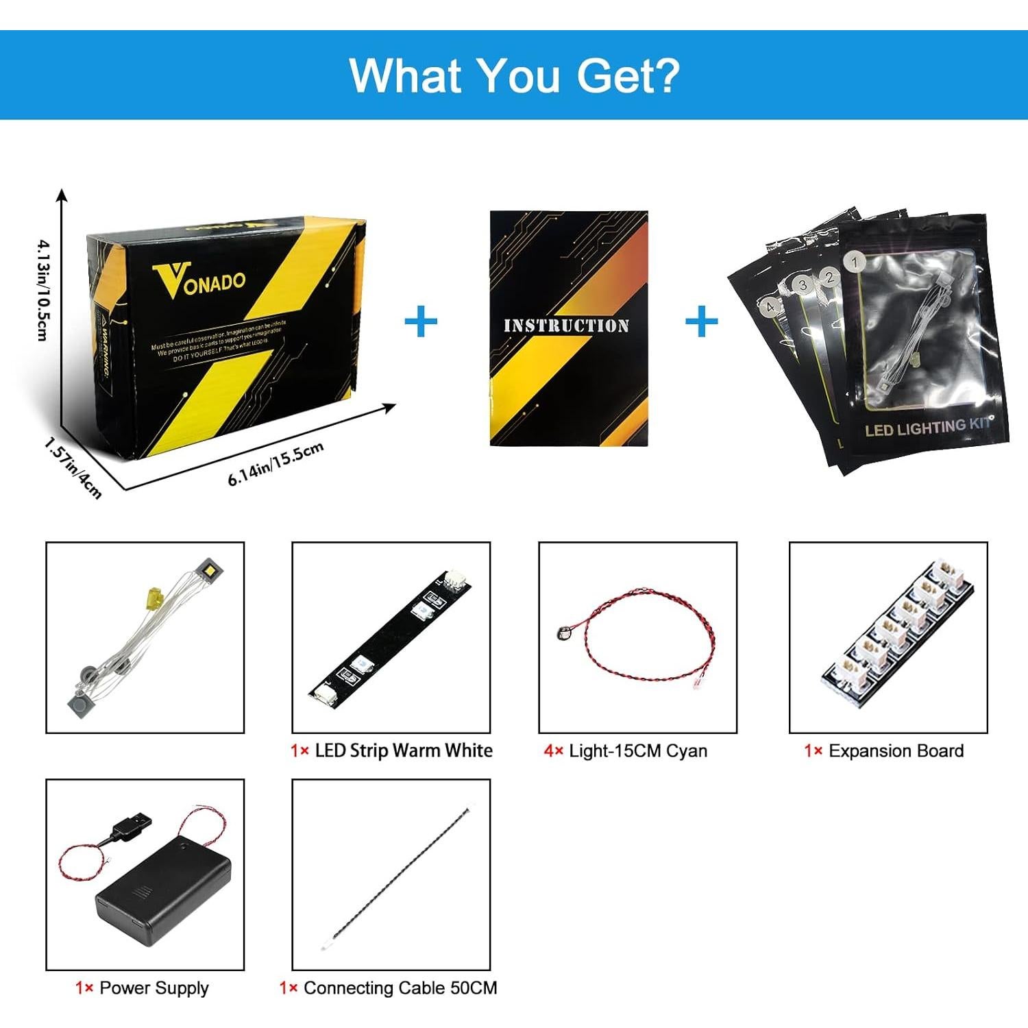 Kit de Luz LED VONADO para Lego Minecraft 21160 - Iluminación DIY