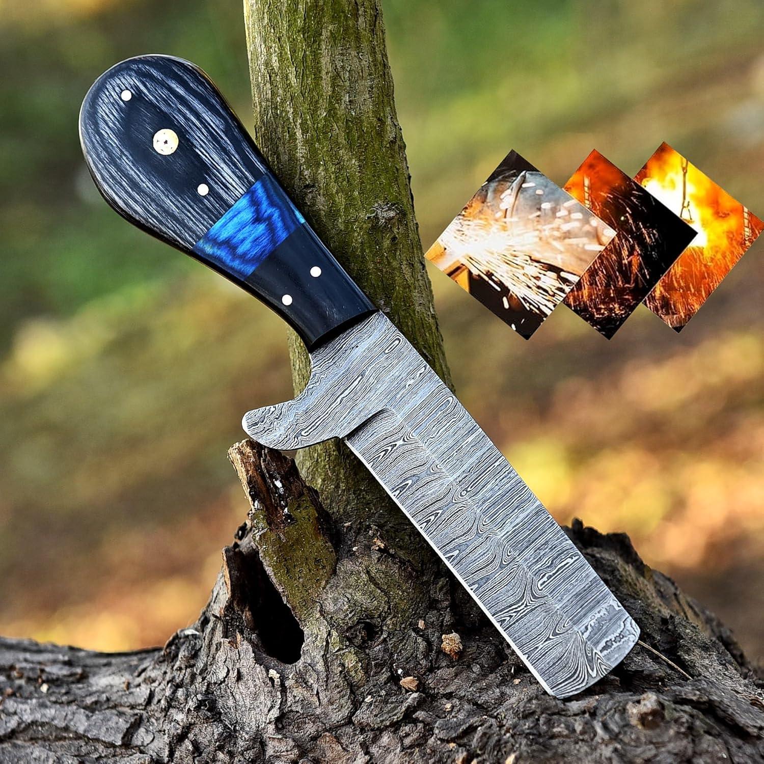 Cuchillo de Caza Knife Stack KS2092 Damasco 20.32 cm con Funda